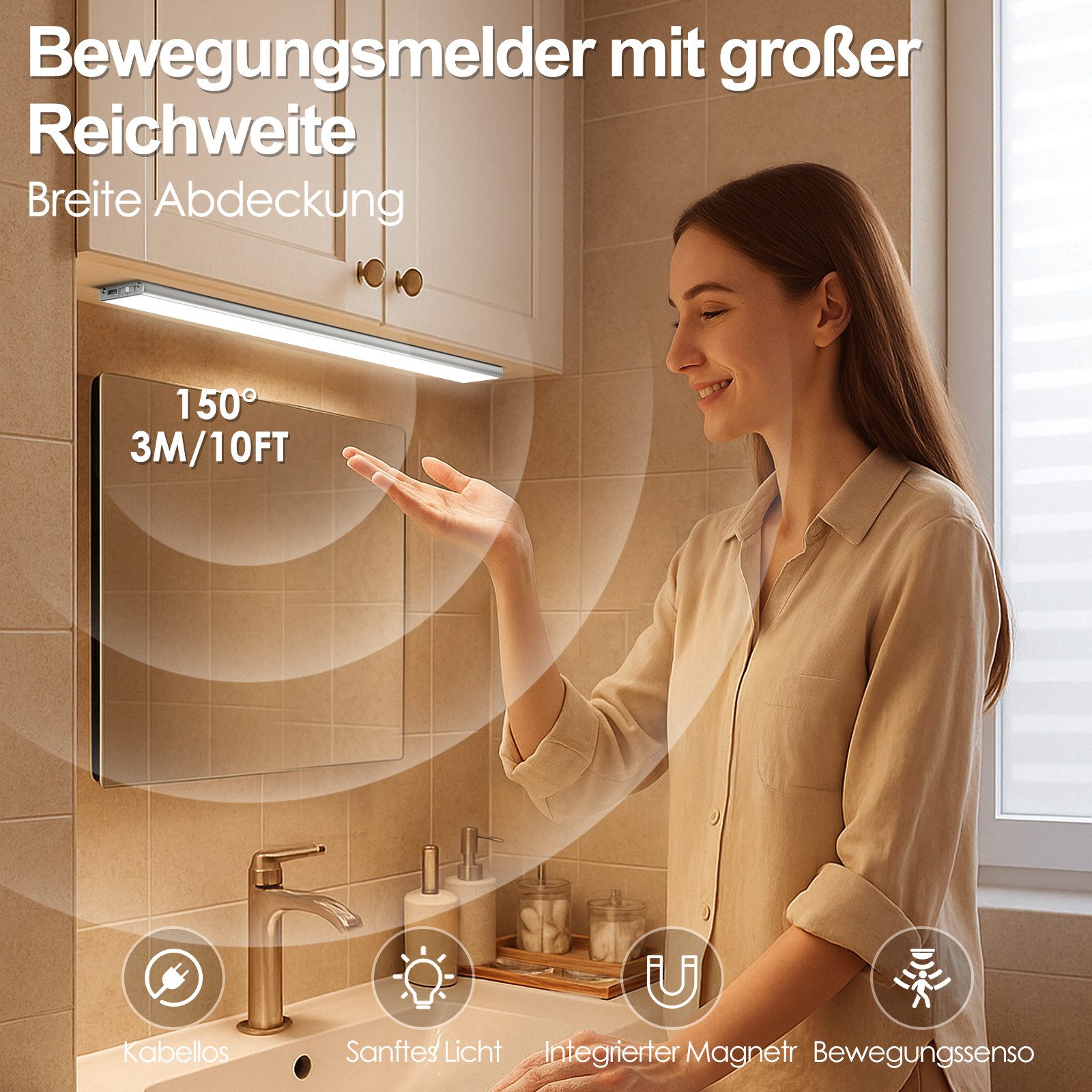 Elegear LED Unterbauleuchte Schrankbeleuchtung Kabellos mit günstig online kaufen