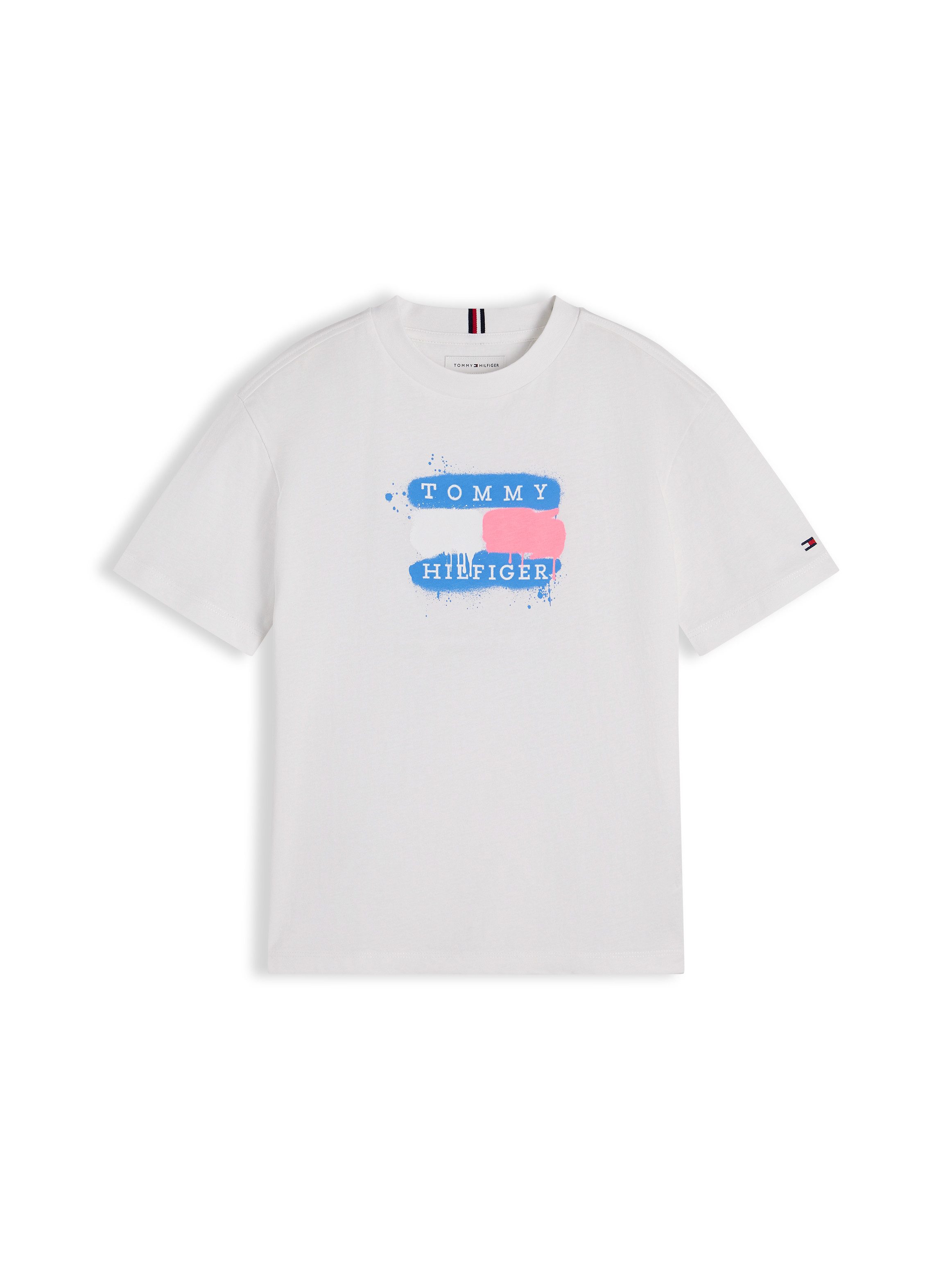 Tommy Hilfiger T-Shirt für Kinder bis 16 Jahre, Graffiti-Druck, Regular Fit – Bild 5 von 5