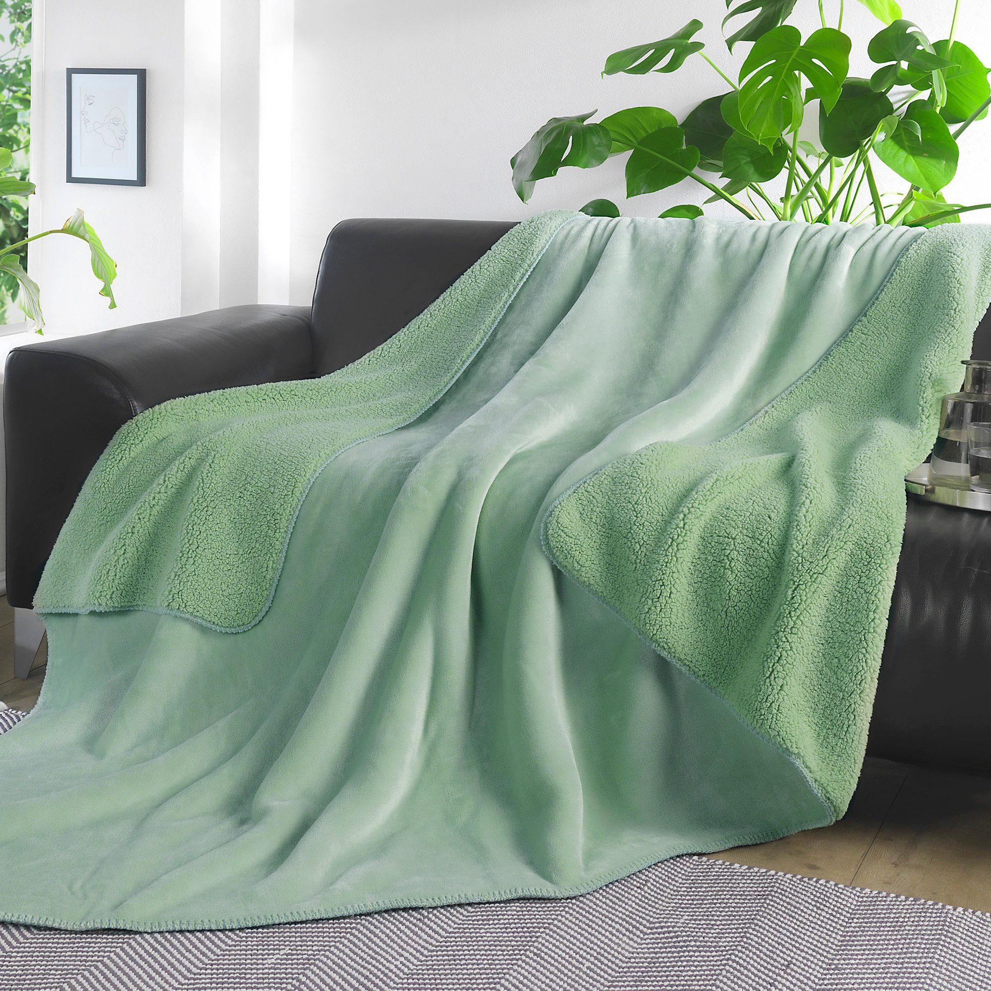 Wohndecke Wohndecke, Microfaser Uni günstig online kaufen