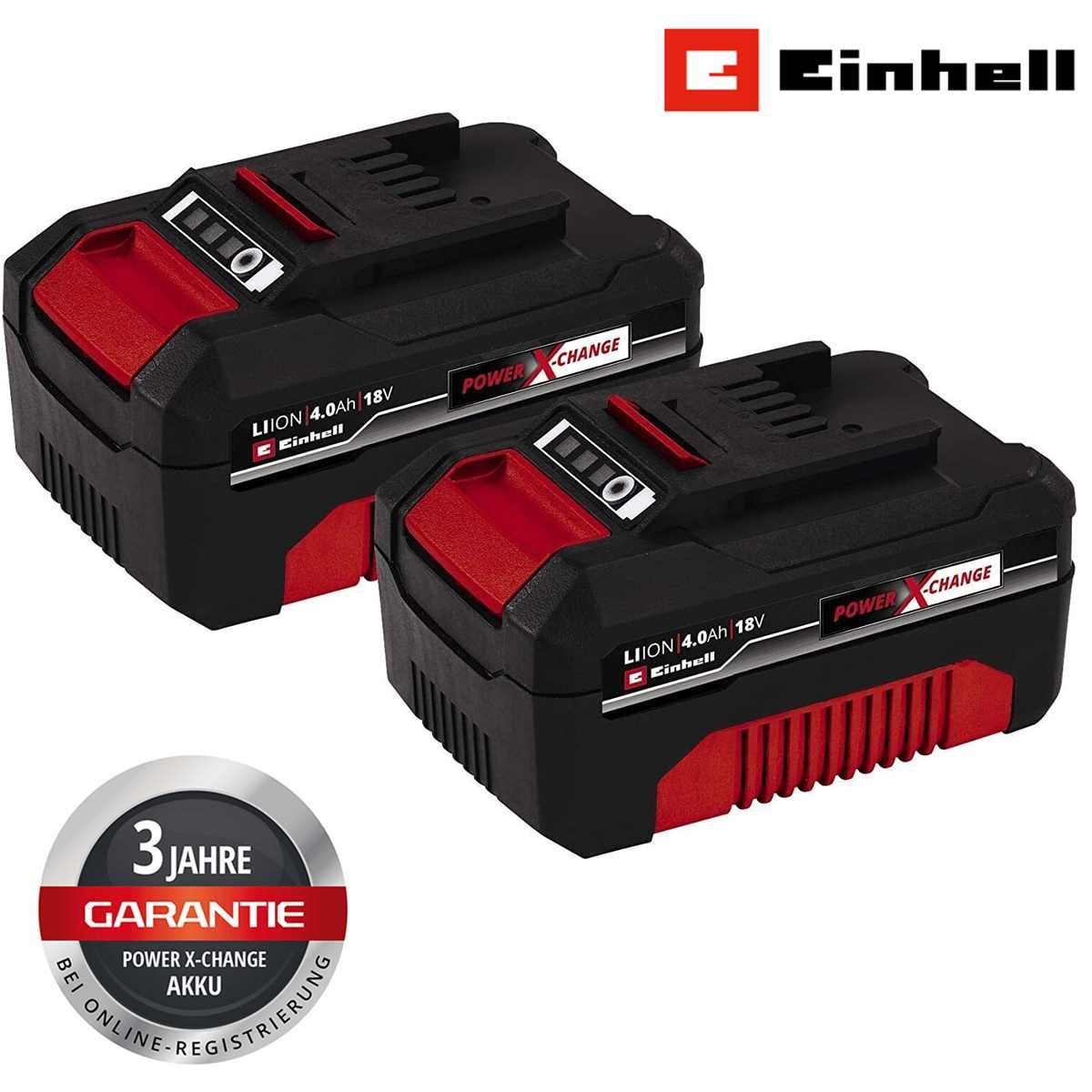 Power 4,0 Einhell PXC-Twinpack Volt Ah Akku-Bohrmaschine 18 2er Li-Ion Akku Einhell X-Change