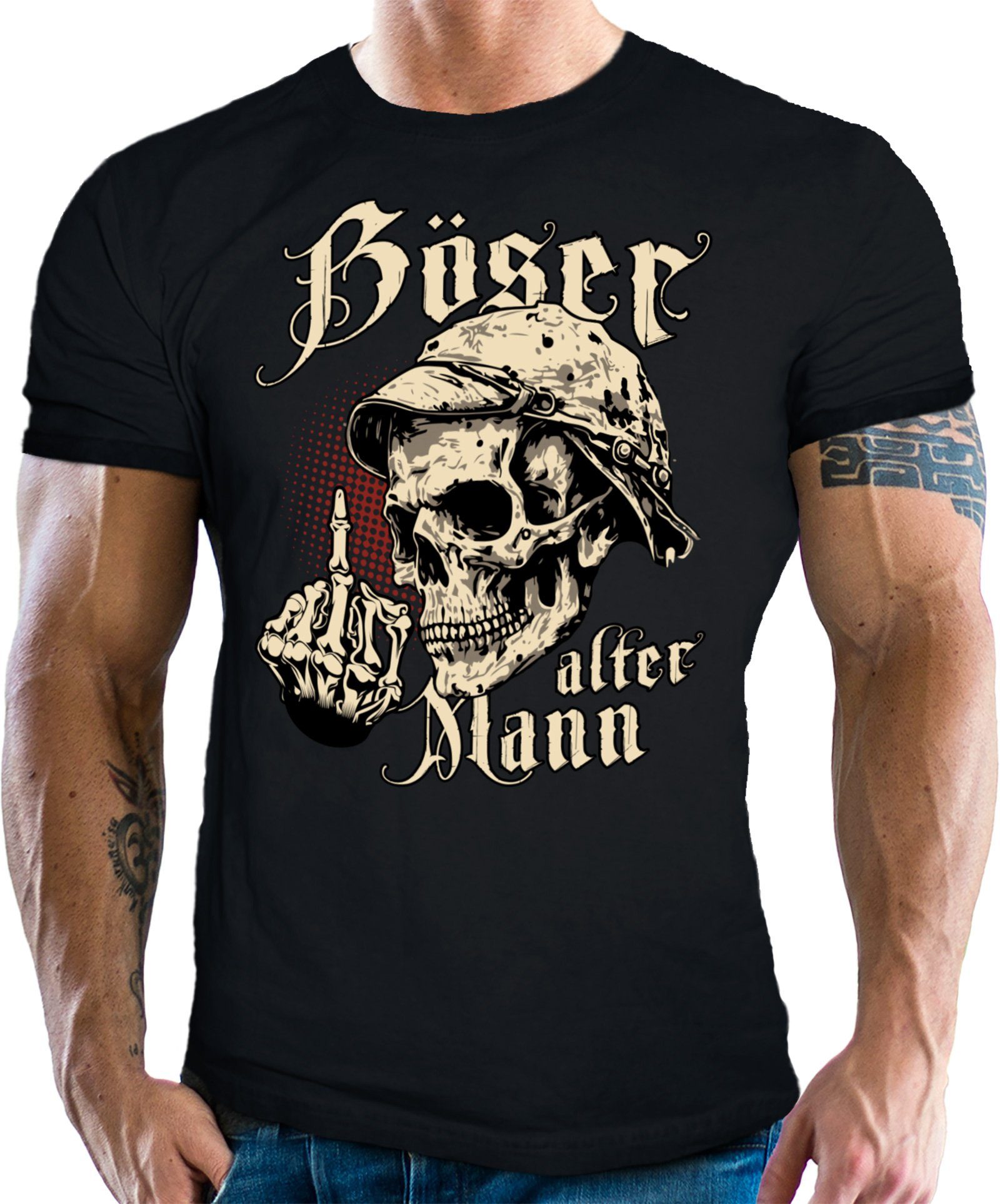 LOBO NEGRO® T-Shirt für den etwas älteren Nörgler: Böser Alter Mann