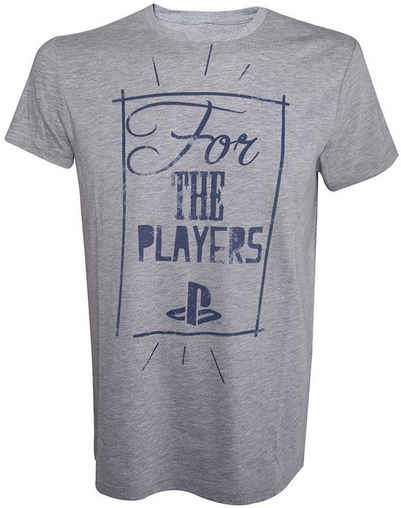 Playstation Print-Shirt FOR THE PLAYERS Playstation T-Shirt grau meliert S XL