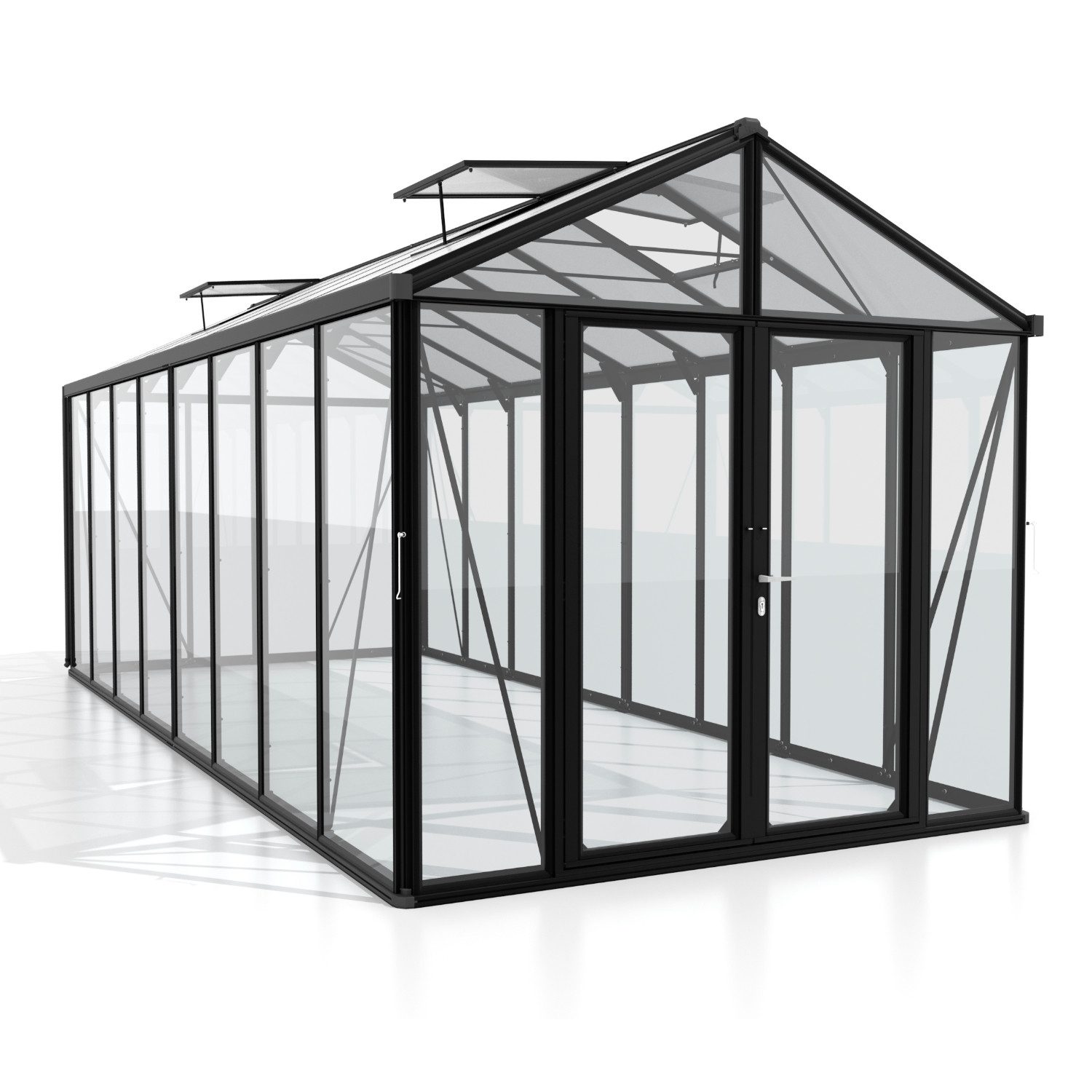 Vitavia Gewächshaus Zeus Comfort 15700, 3,00 mm Wandstärke schwarz | Rabatt: 36%