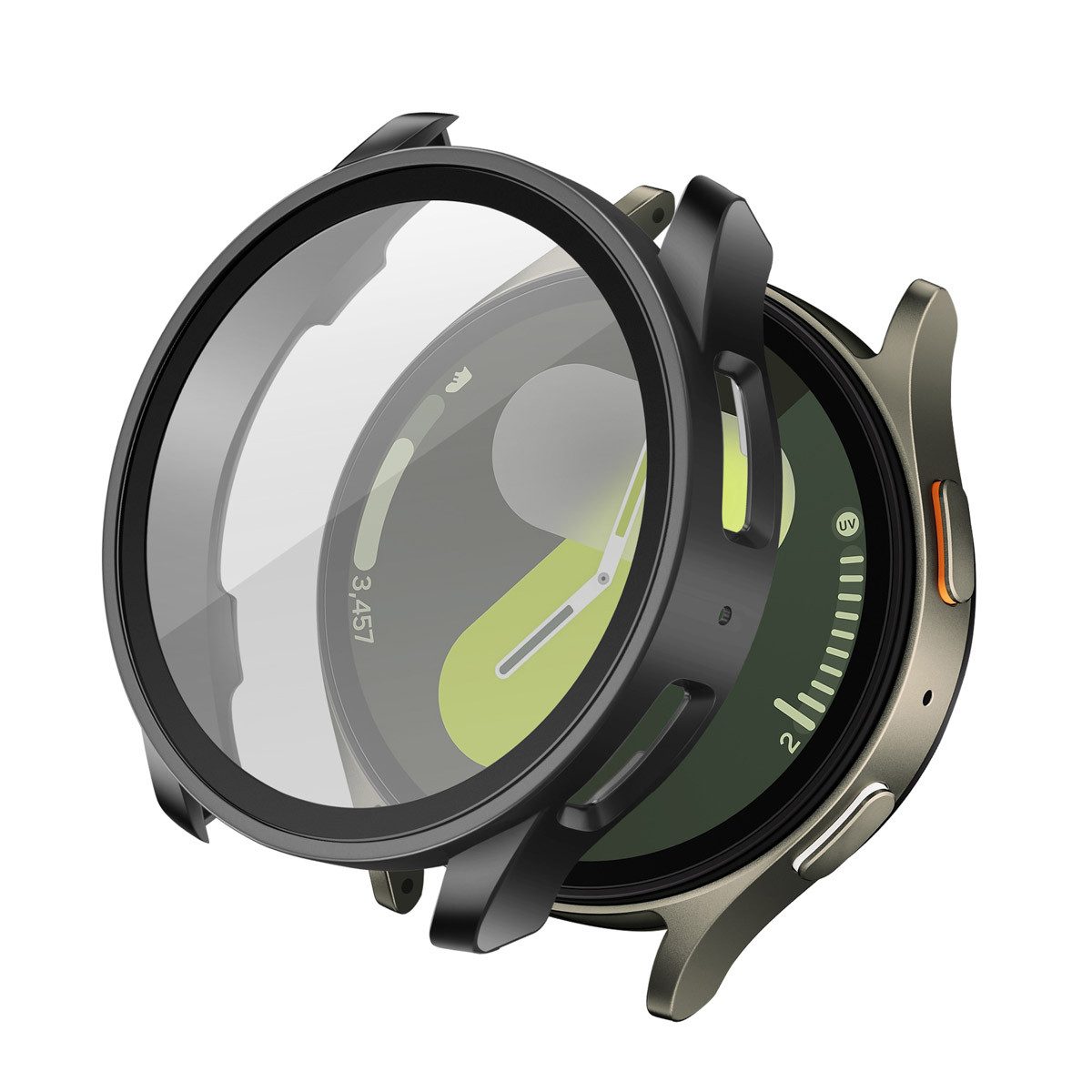 imoshion Displayschutzfolie imoshion Full Cover Hard Case Samsung Galaxy Watch 7 - 44 mm - Schwarz, 1 Stück
