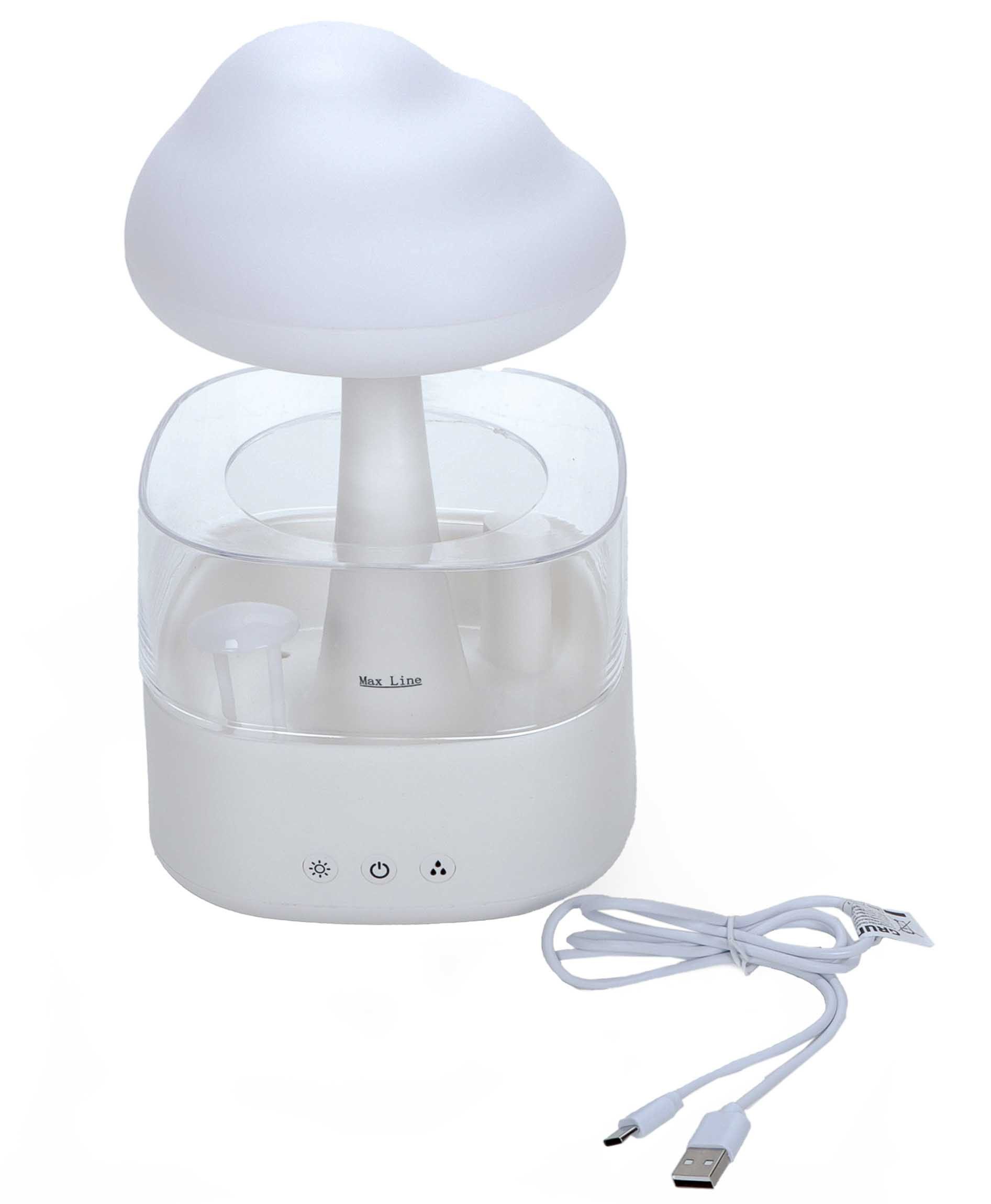 Grundig Luftbefeuchter Regenwolke, 0,45 l Wassertank, Luftbefeuchter mit 7 LEDs einzeln oder Farbwechsel