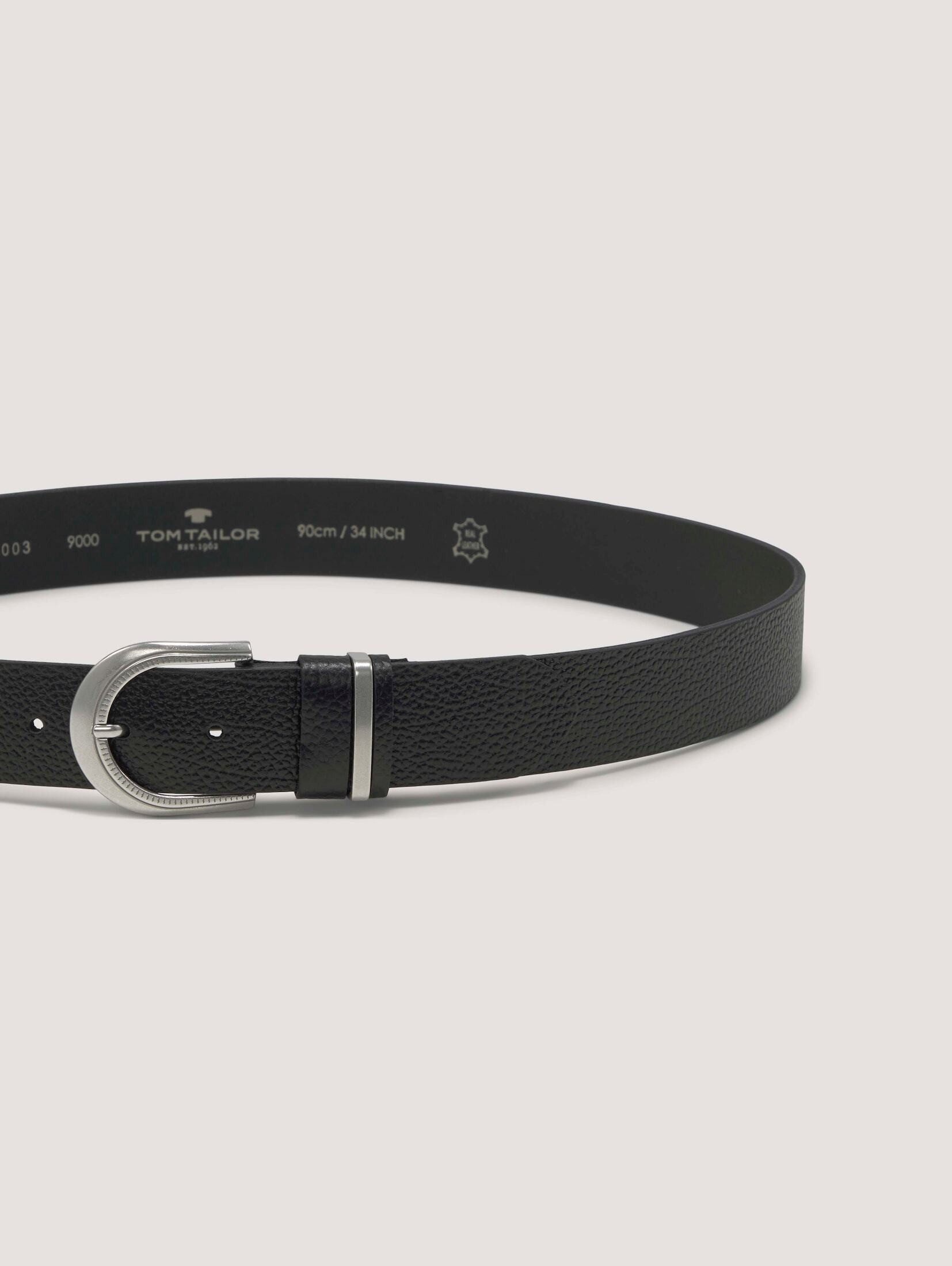 TOM TAILOR Ledergürtel Belts TTSANDRA Ledergürtel mit abgerundeter Dornschl günstig online kaufen