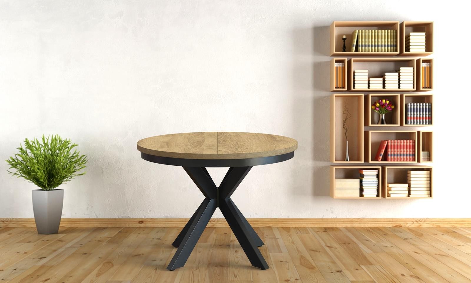 Compleo Esstisch modern, Metallbeine, Runder Esszimmertisch günstig online kaufen