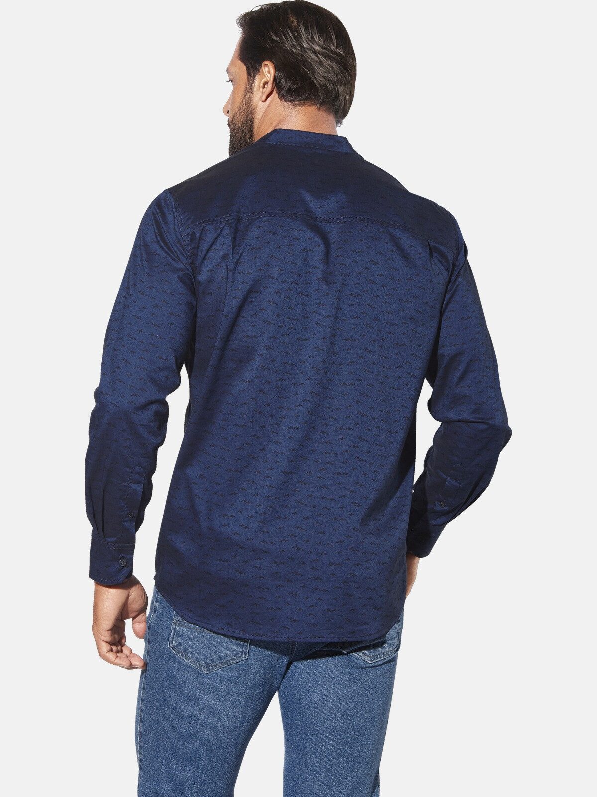 Jan Vanderstorm Langarmhemd LEIFBJORN mit modischem Stehkragen günstig online kaufen