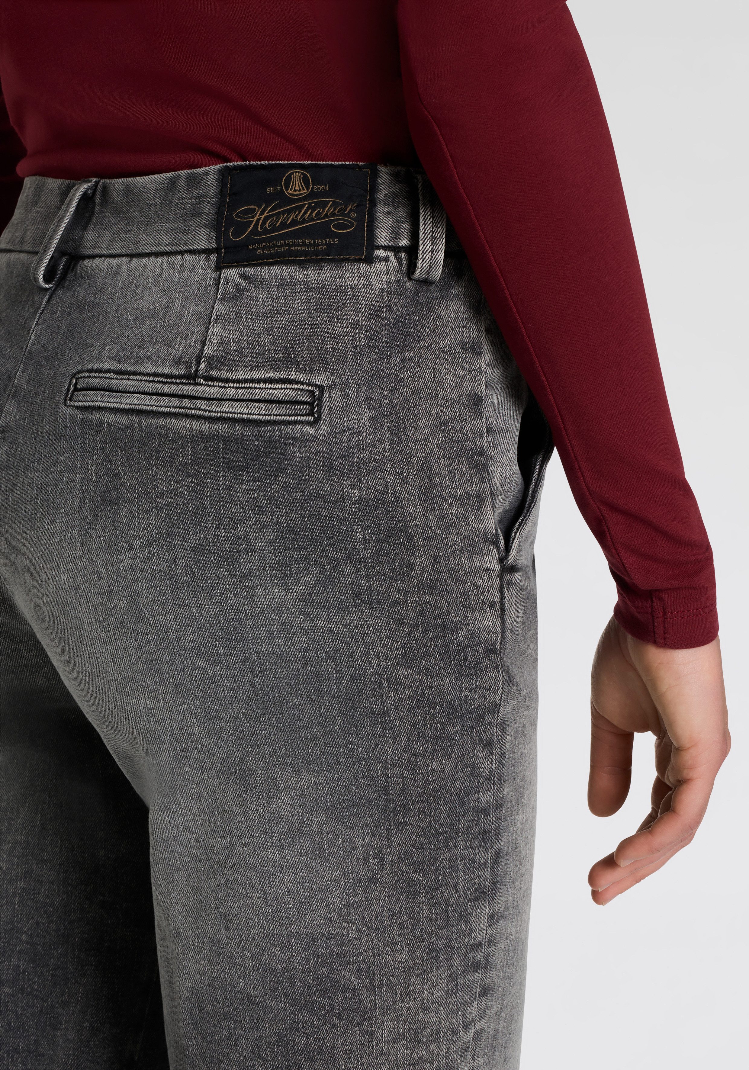 Herrlicher High-waist-Jeans Lovely Flared Denim Black im Flared Fit