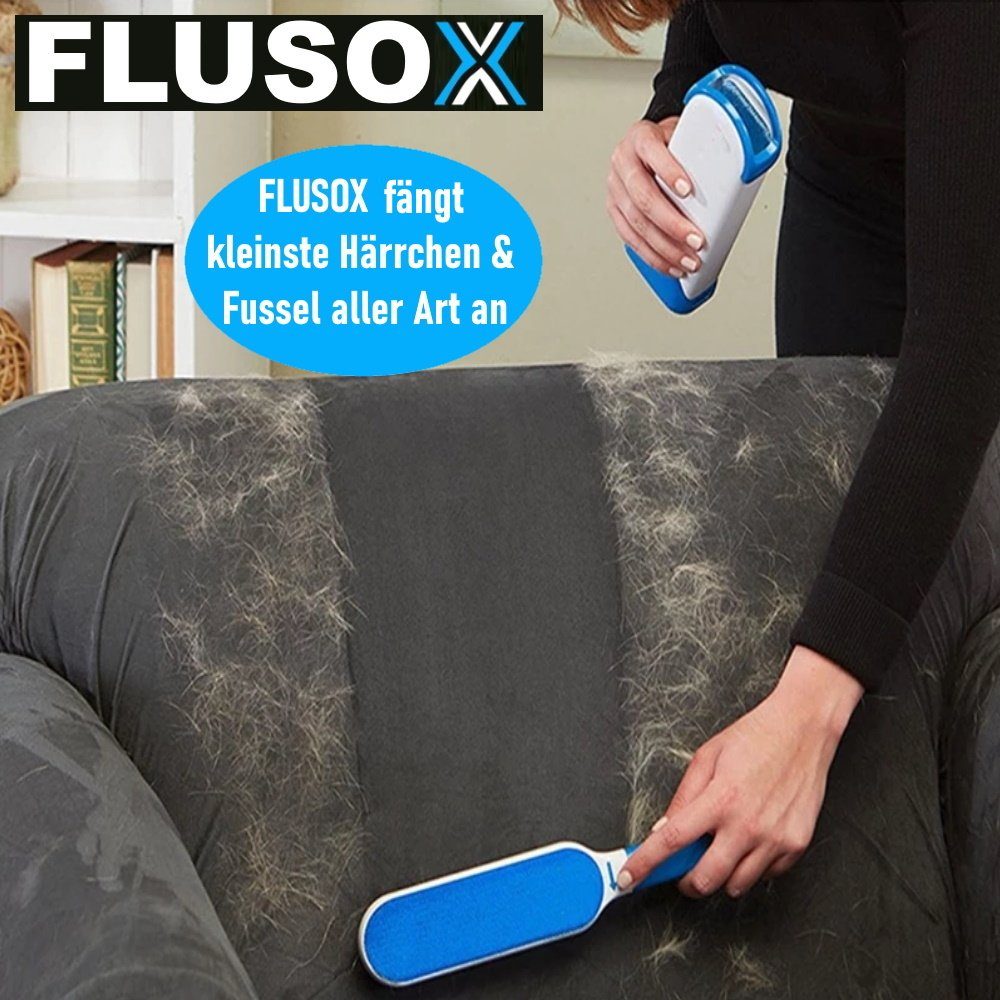 inkl. Flusenbürste FLUSOX Fusselbürste Mini Fusselbürste Haarentferner MAVURA Flusenentferner Fusselroller, Fusselentferner Fussel Set FLUSOX