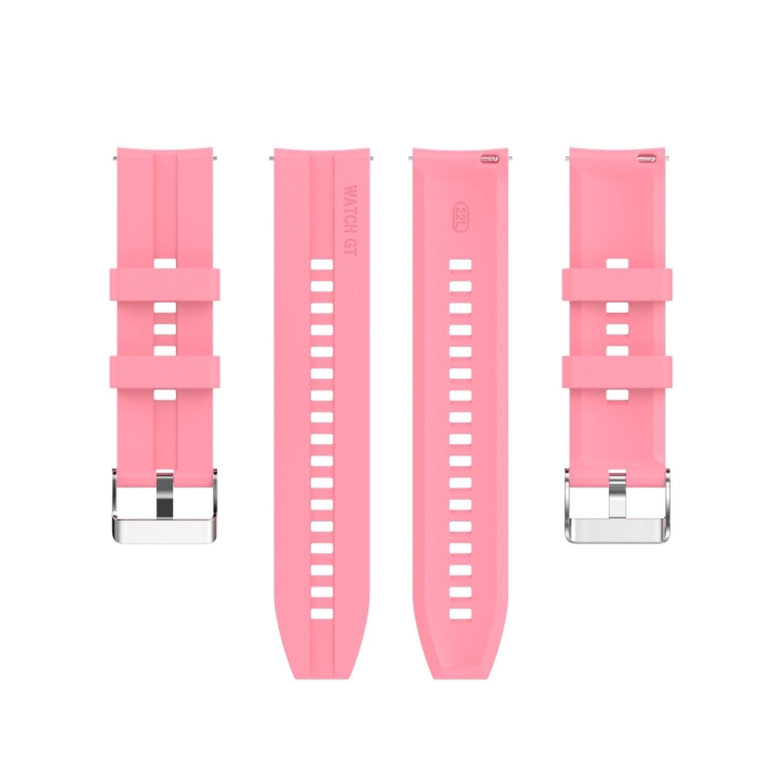 König Design Smartwatch-Armband Huawei Watch GT 3 46mm, Smartwatch-Armband für Huawei Watch GT 3 46mm Sport Ersatz Armband Silikon Rosa