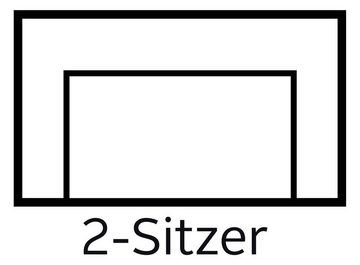 Home affaire 2-Sitzer Palmera, Federkern-Polsterung, Steckvorrichtung für 2 Kopfstützen (optional)