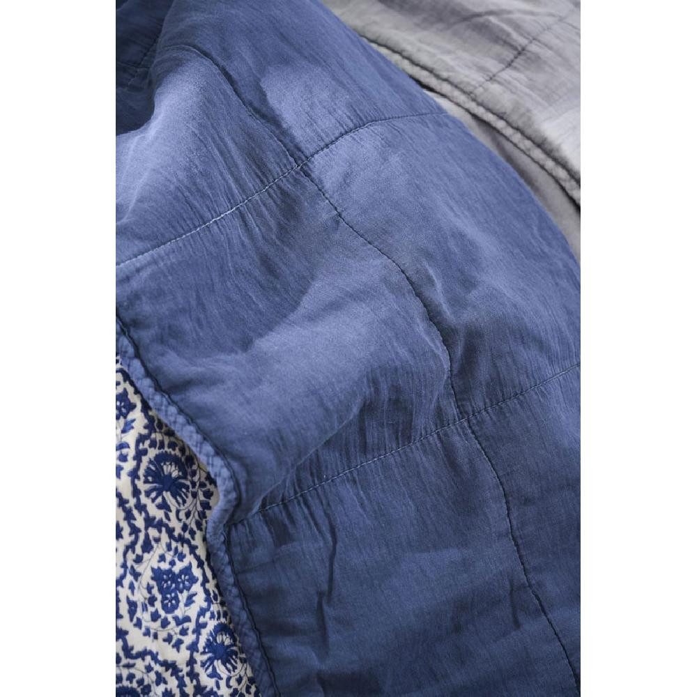 Wohndecke Ib Laursen Tagesdecke Quilt Vintage Indigo (130x180cm), Ib Laursen
