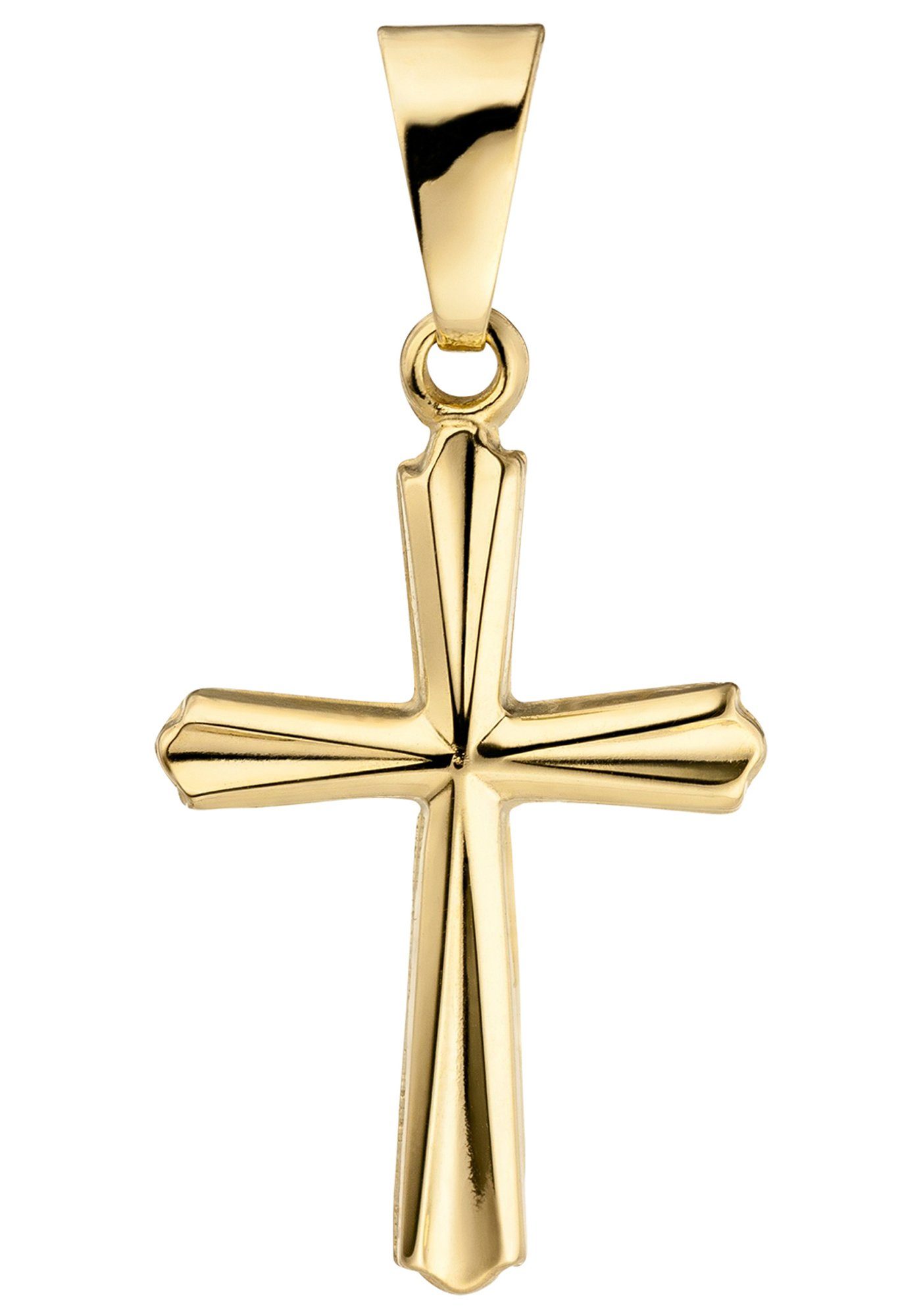 JOBO Kreuzanhänger Anhänger Kreuz, 375 Gold