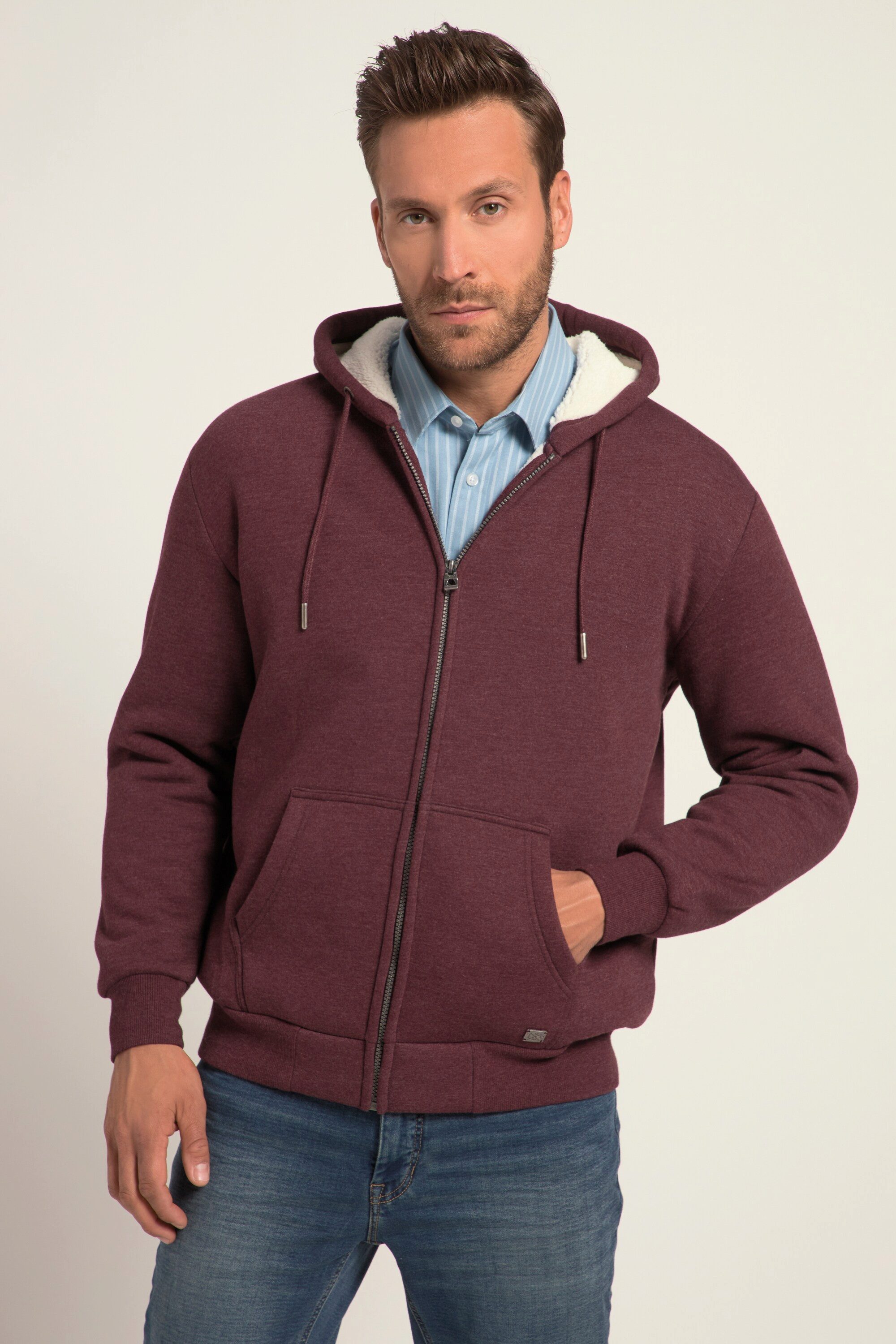 Fleecejacke JP1880 Hoodiejacke Outdoor Sweatjacke Kapuze