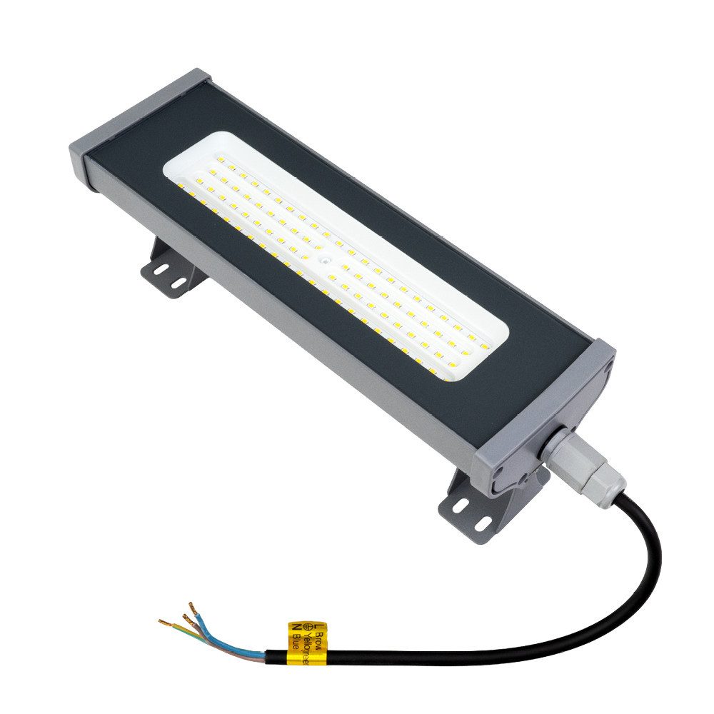 LUXULA LED Arbeitsleuchte LUXULA LED Hallenstrahler HighBay 50 W 5000 K Neutralweiß Grau, LED fest integriert, Neutralweiß (5000K), IP65
