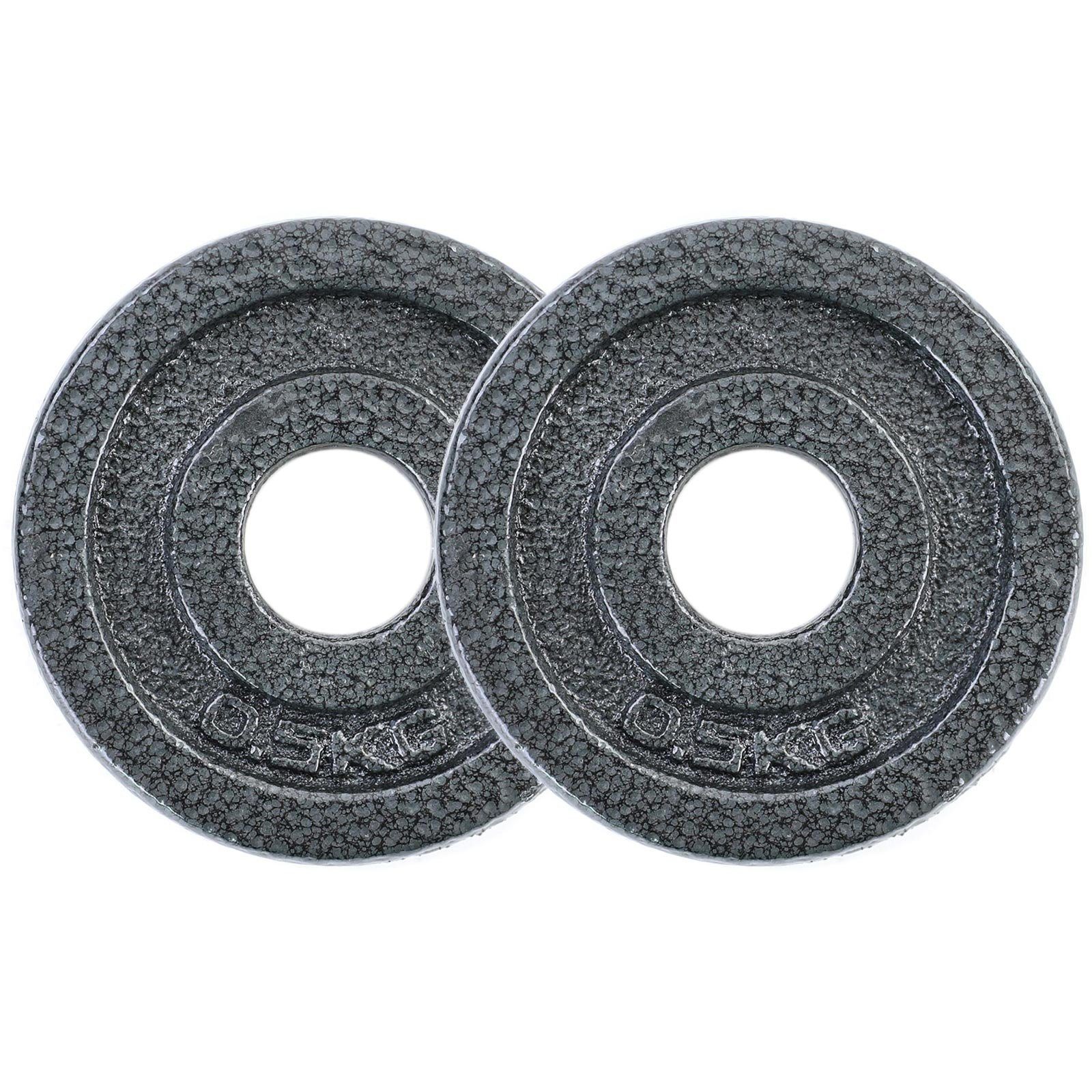 RAMROXX Hantelscheibe »1 kg Hantelscheiben Set 2x0,5 kg Gusseisen