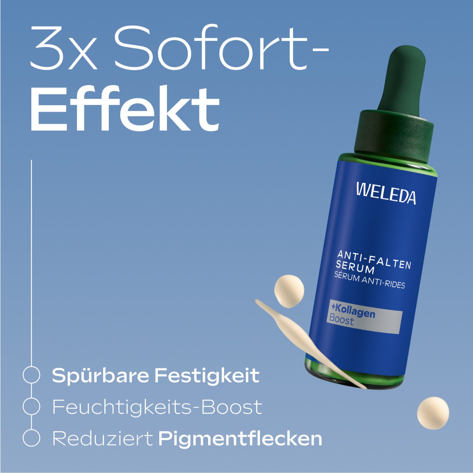 WELEDA Anti-Falten-Serum ANTI-FALTEN SERUM BLAUER ENZIAN & EDELWEISS, reduziert tiefe Falten und strafft die Haut sichtbar nach nur 2 Wochen