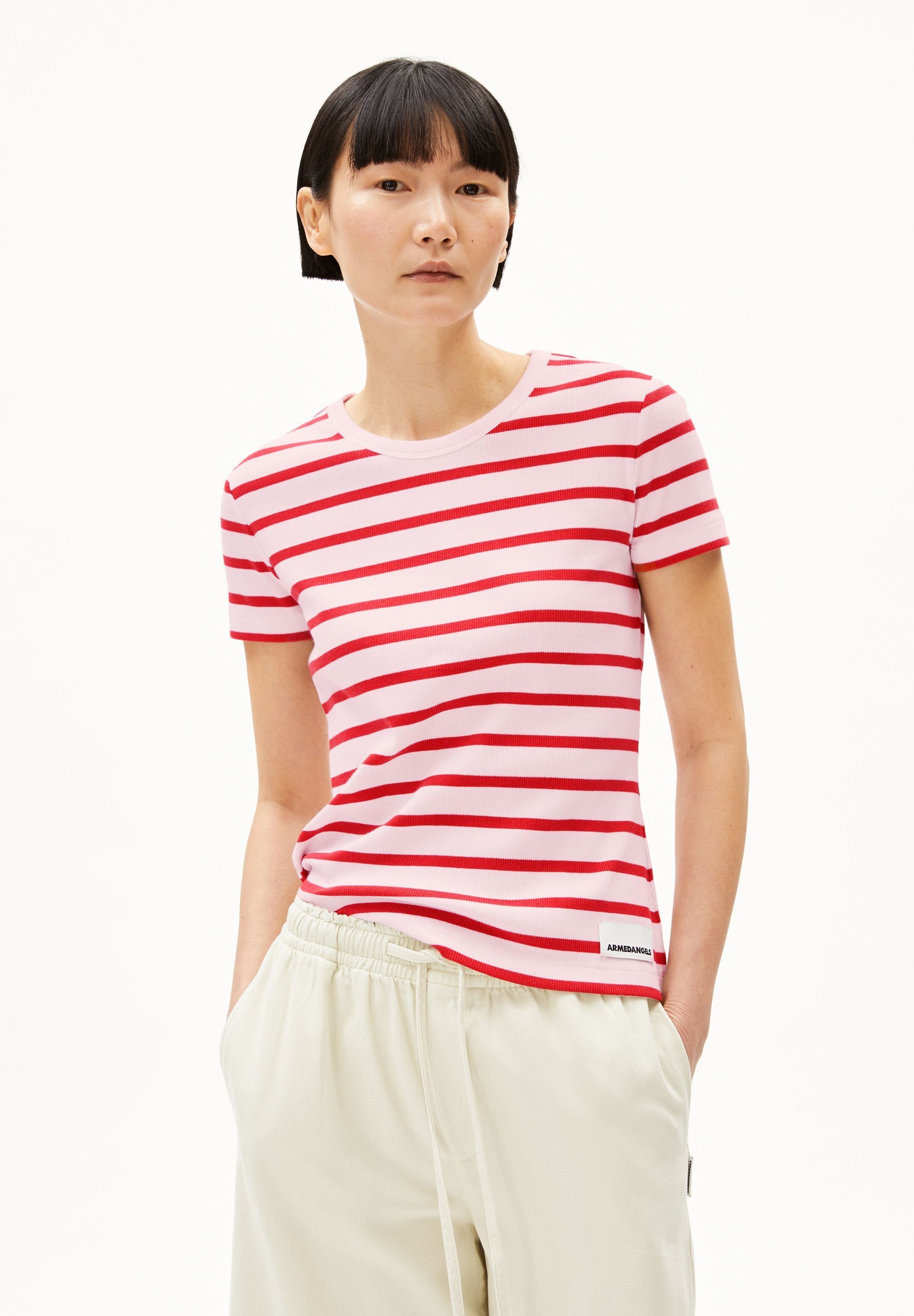 T-Shirt KARDAA STRIPES Ripp-T-Shirt aus Bio-Baumwoll Mix