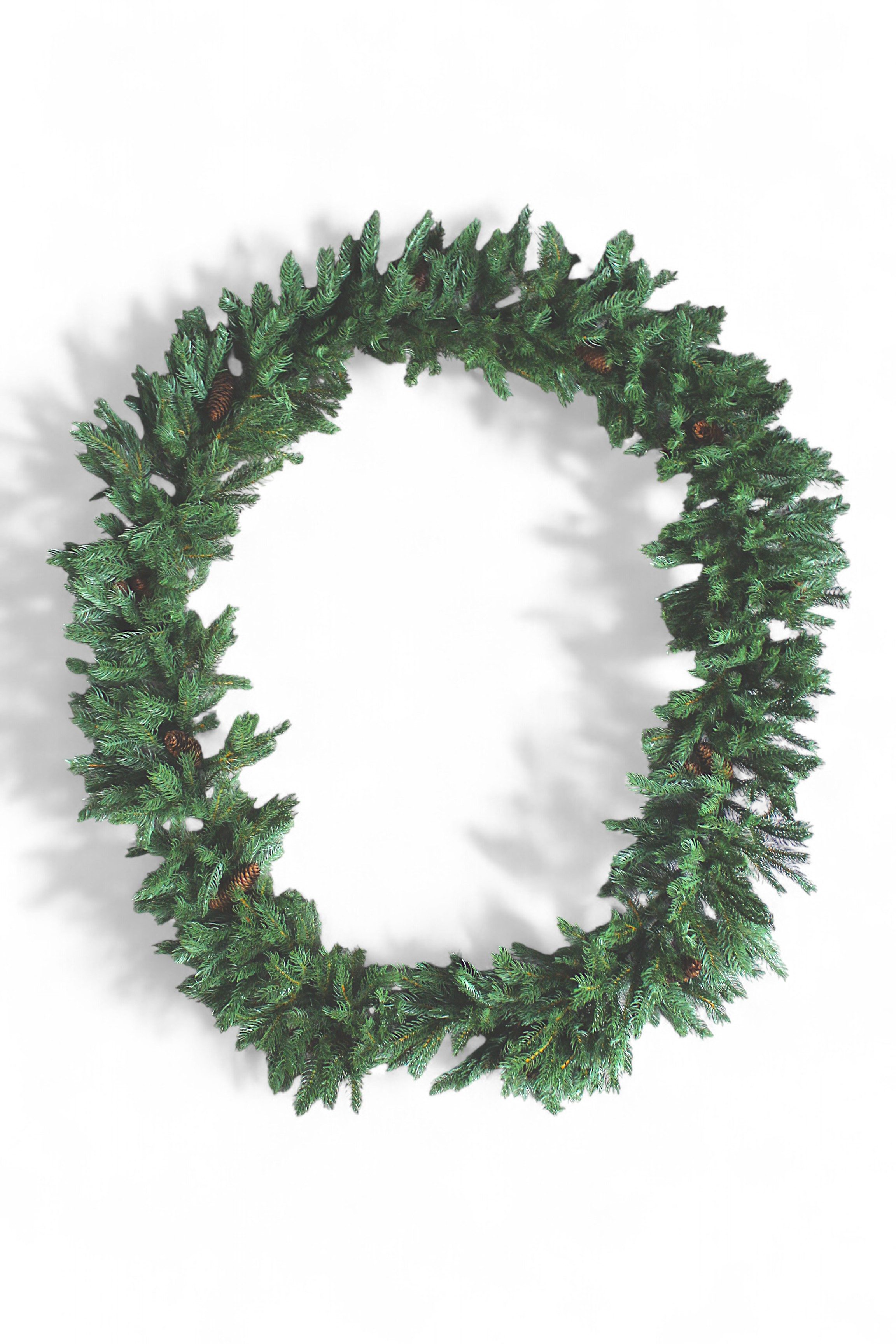 Kunstgirlande Weihnachtsgirlande 100% Spritzguss Nadeln Tannengirlande 270 cm Tanne, Arnusa, Höhe 270 cm, realistische Weihnachtsgirlande für Kamin, Tür, Fenster & Tischdeko