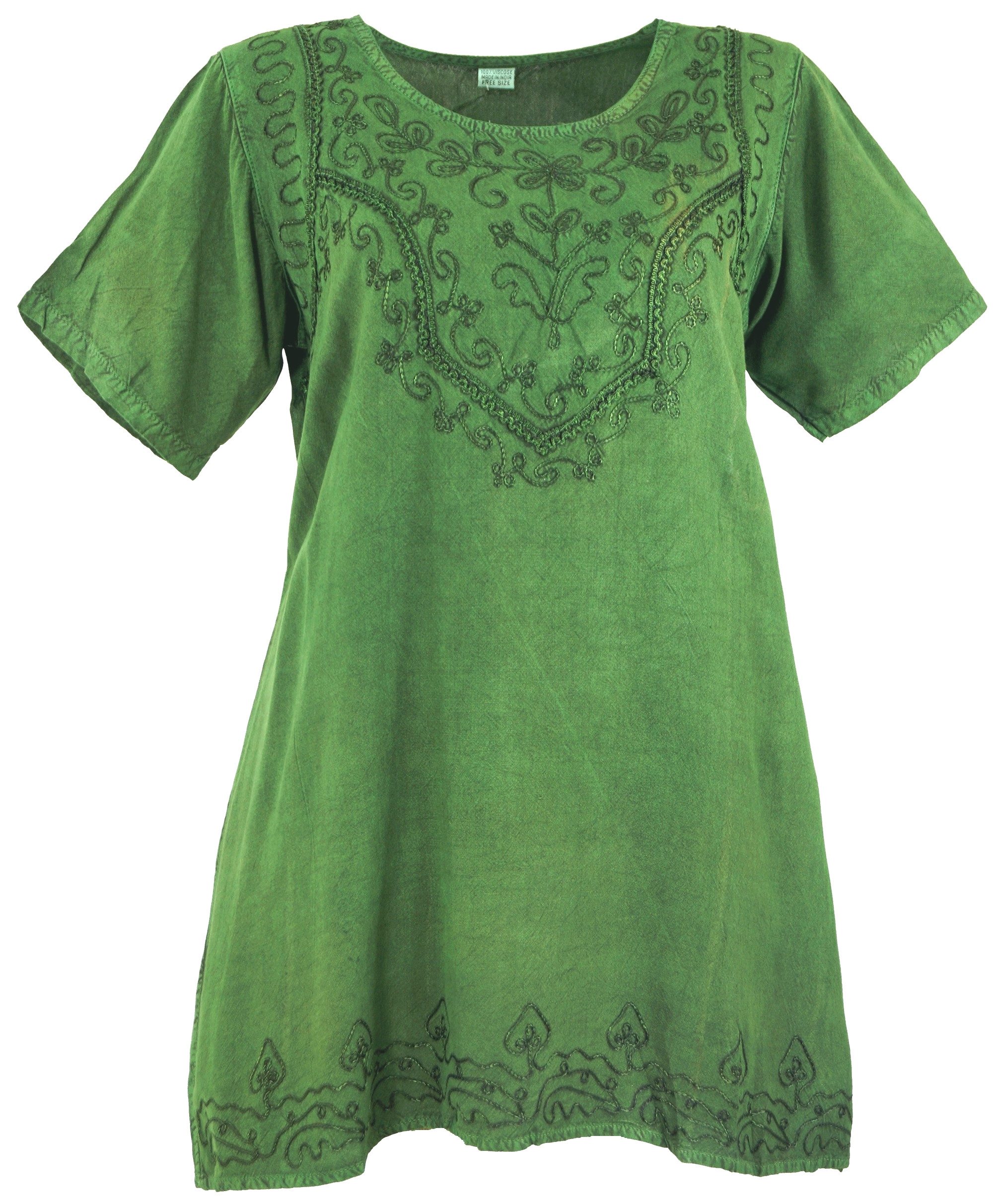 Guru-Shop Longbluse Besticktes indisches Hippie Tunila, günstig online kaufen