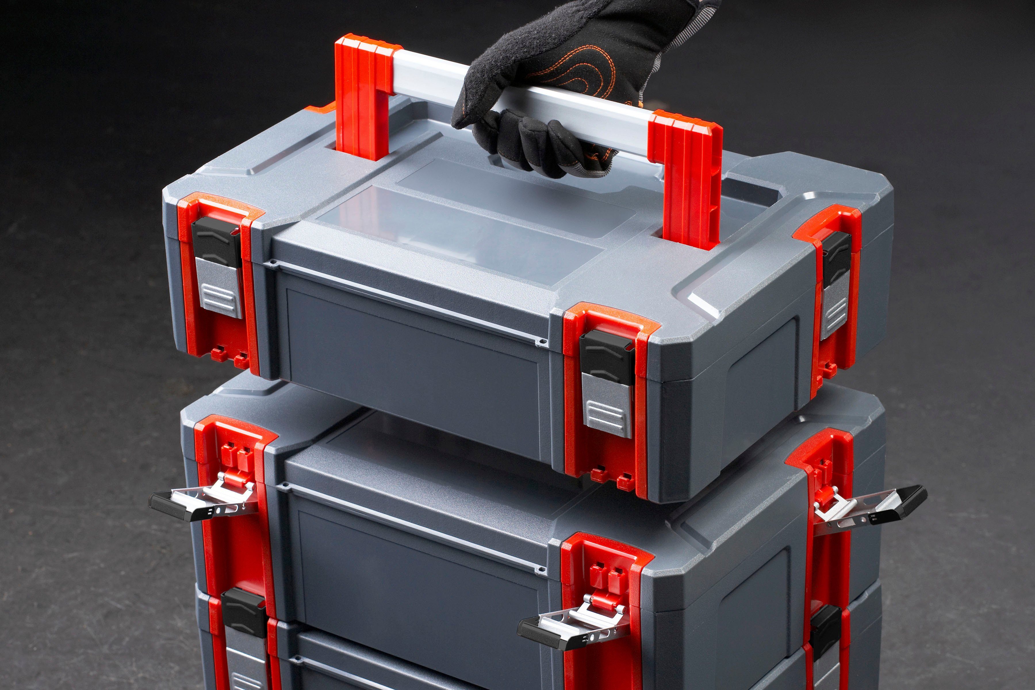 Connex Werkzeugkoffer Größe M, EVA-Einlage im Deckel und Boden zum sicheren  Transport von Werkzeugen