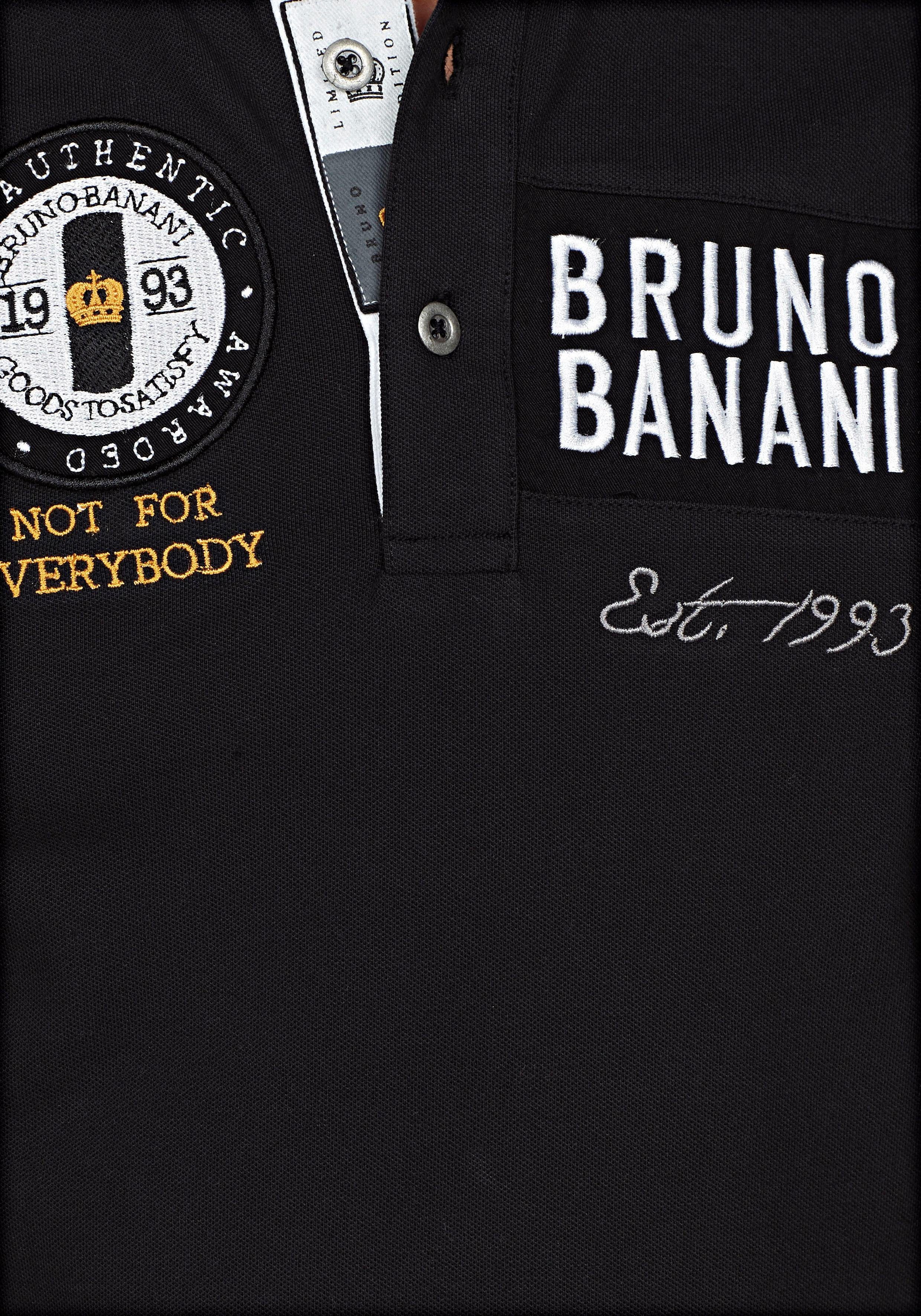Bruno Banani Poloshirt Kurzarm, körpernahe Passform, unifarben, Polokragen
