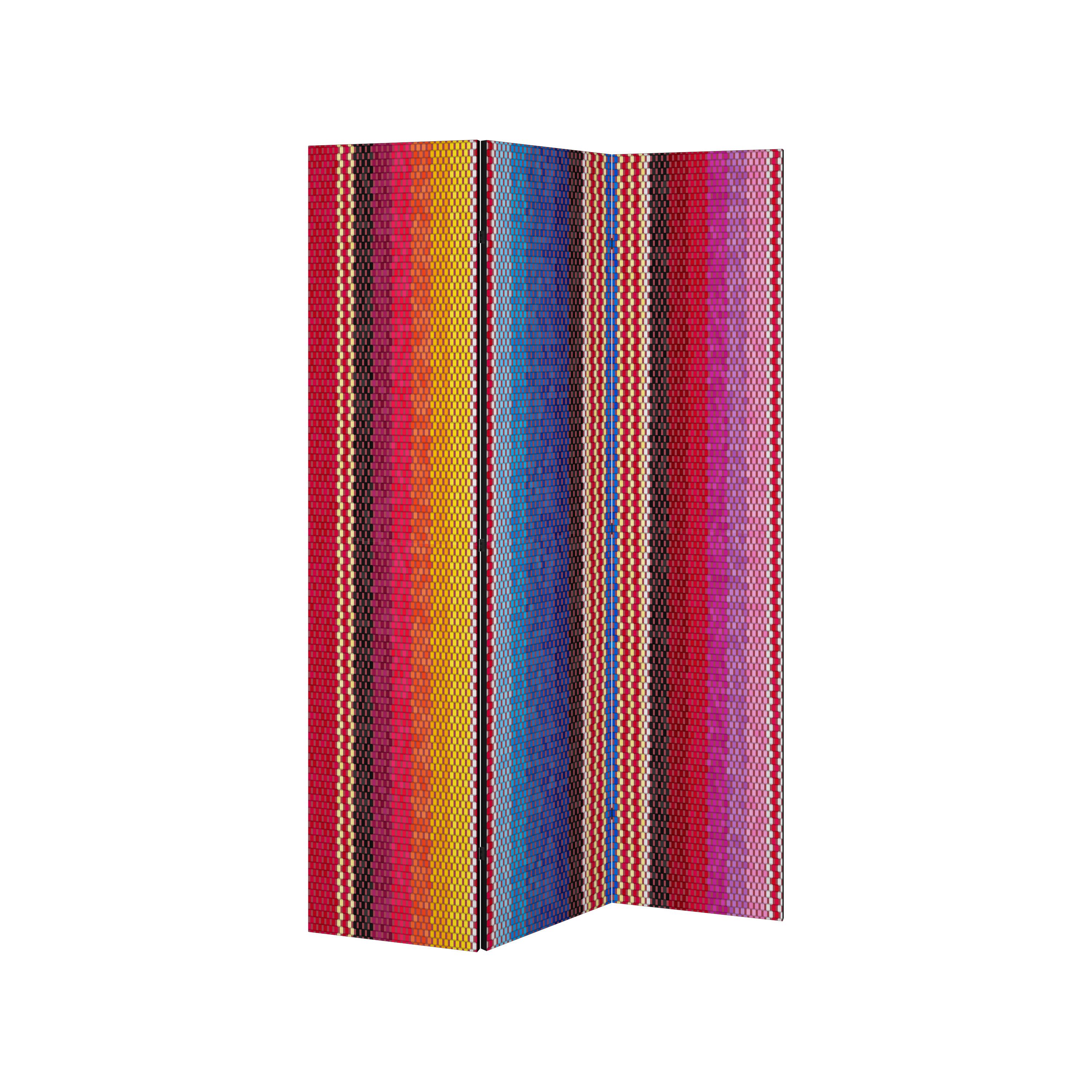 SPACEREBELS Paravent ETHNIC MEXICAN (1 St), Raumteiler mit 3 Paneelen, einseitig bedruckt, 114 x 168 cm