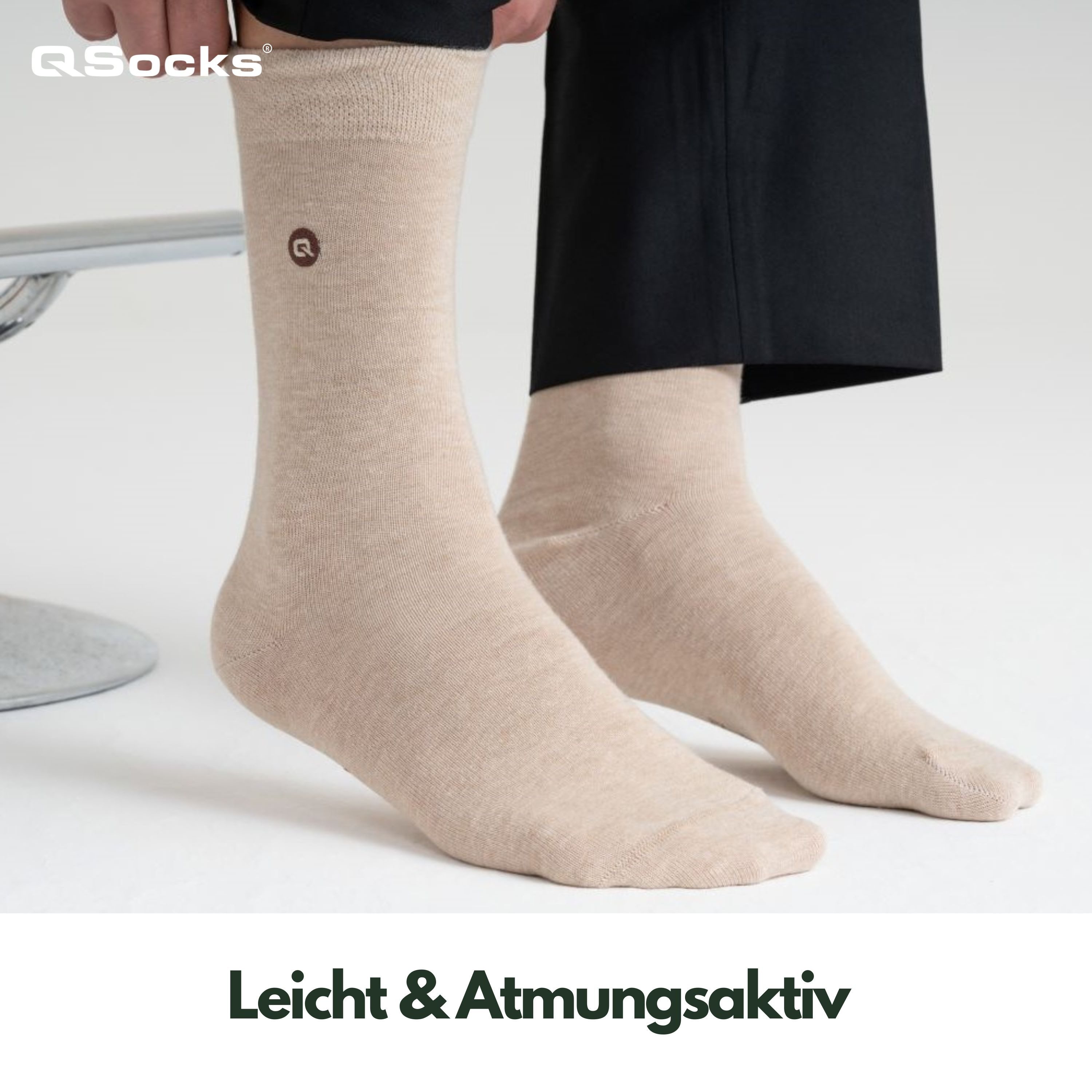QSOCKS Businesssocken Herrensocken Komfortbund 100% Baumwolle günstig online kaufen