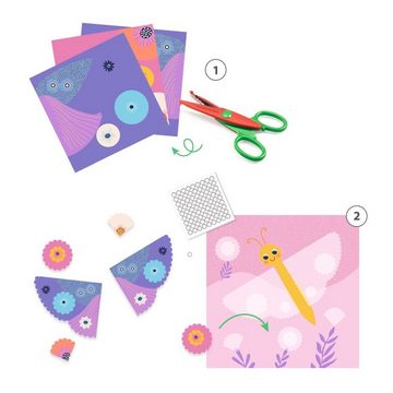 DJECO Kreativset Bastelbox Scherenschnitt Basteln mit Papier für Kinder ab 3 Jahren
