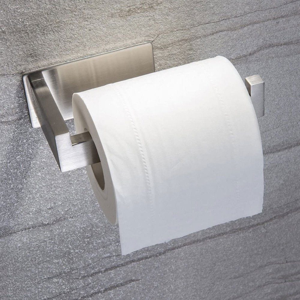 sliver Toilettenpapierhalter Design Ohne Wandmontage,Toilettenpapierhalter Eckiges Toilettenpapierhalter Bohren,Toilettenpapierhalter, XDeer