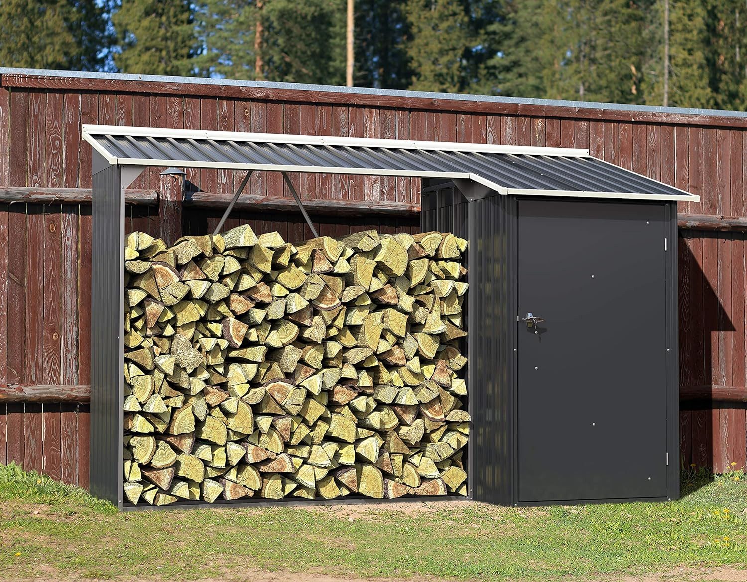 DURAMAX Gerätehaus Gartenhaus Metall Gartenhaus ECO Duramax H. 161 x, BxT: 272x108 cm