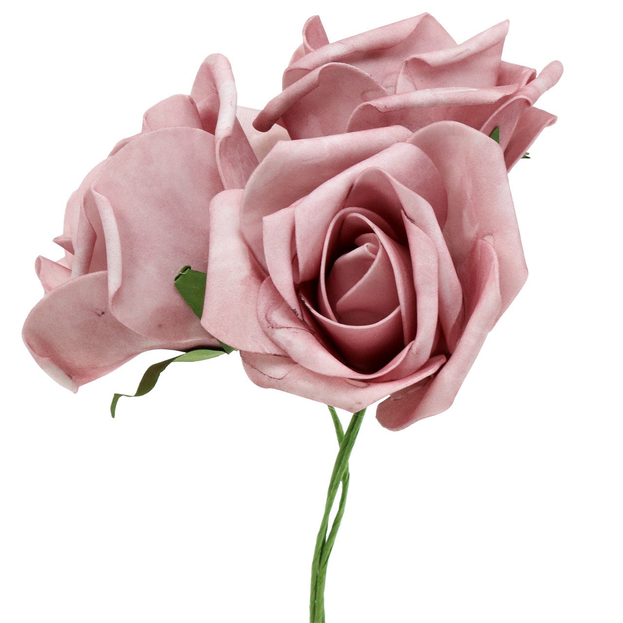 Kunstblume Foam Rose Dekoration Ø6cm Altrosa 27 Stück - Kunstblume für, Viana, Höhe 3.5 cm