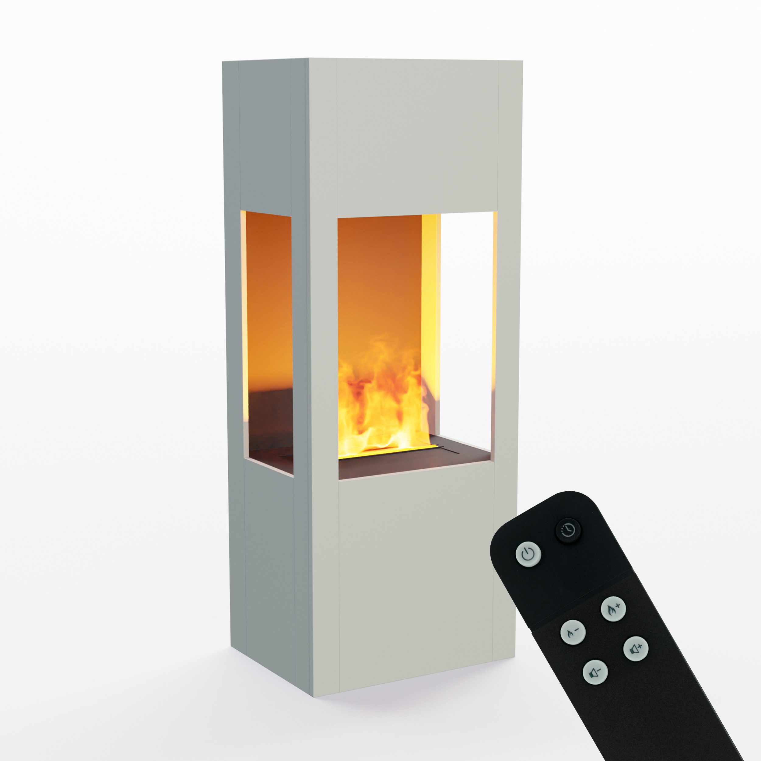 GLOW FIRE Elektrokamin Böll Multicolor Wasserdampf Kamin, Standkamin, Elektrischer Kamin, Wasserdampfkamin mit 3D Feuer und Knisterfunktion