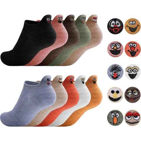 Alster Herz Freizeitsocken 5x Lustige Socken Witzig Socken Baumwolle Socken, unisex, bunt, A0567 (5-Paar) bequem und sehr dehnbar