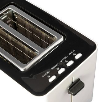 exquisit Toaster TA 6102, 2 kurze Schlitze, 850 W, 6 Bräunungsstufen, automatische Brotzentrierung