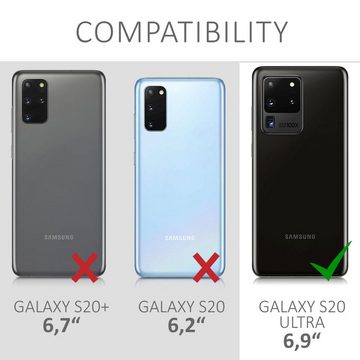 kalibri Handyhülle Hülle für Samsung Galaxy S20 Ultra, Leder Handyhülle Handy Case Cover - Schutzhülle Lederhülle