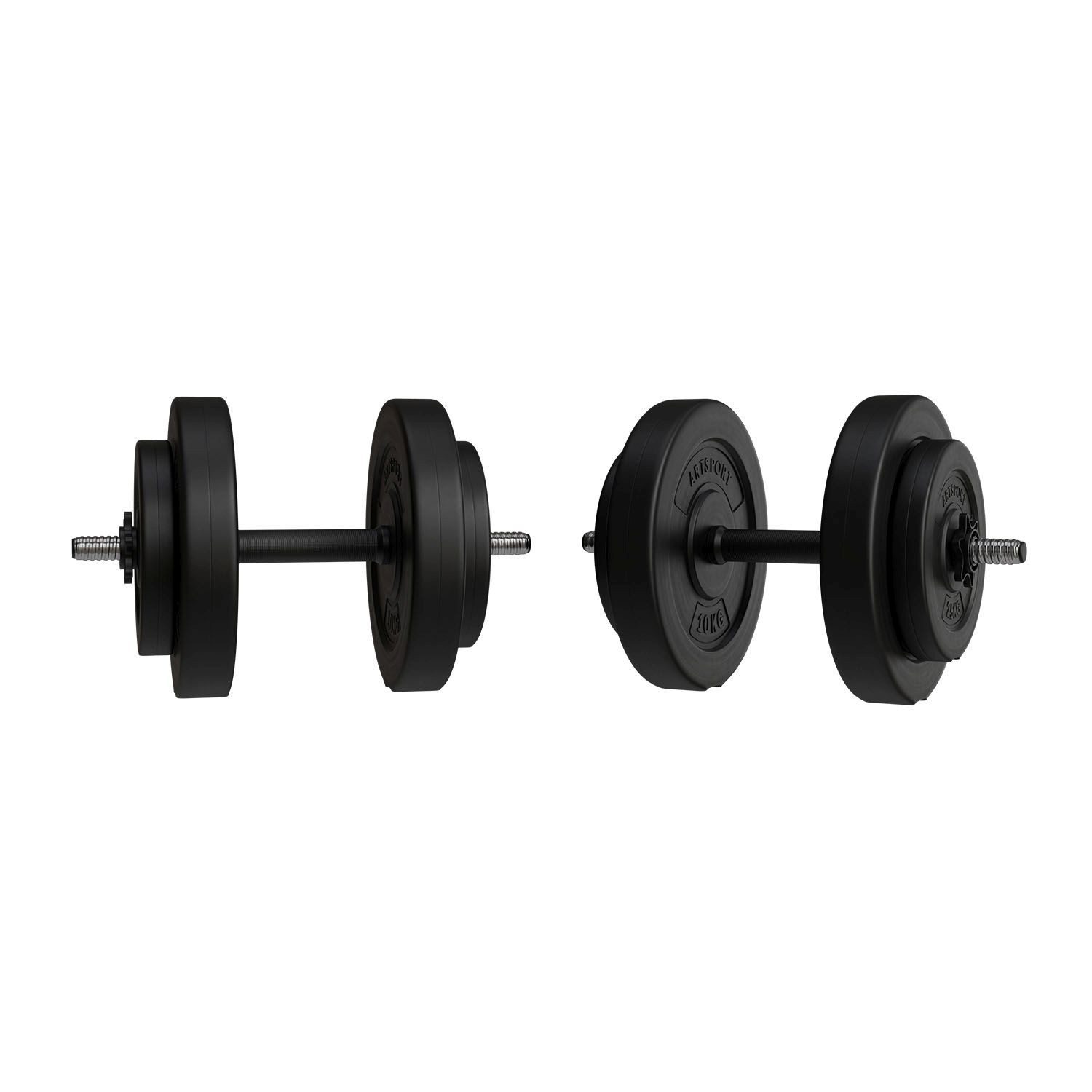 ArtSport Hantel-Set 3in1, Komplettset, 60 kg Gewichte, rutschfeste Griffe, Sternverschlüsse