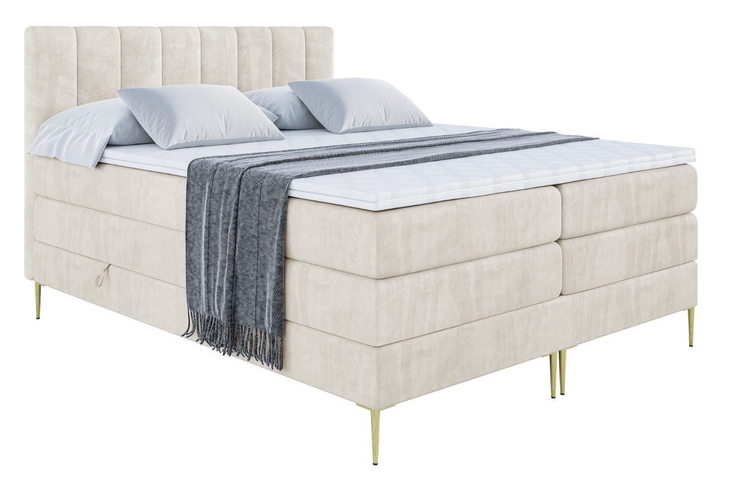 ALTDECOR Boxspringbett OTTA-F KING (Multipocket-Matratze H4, günstig online kaufen