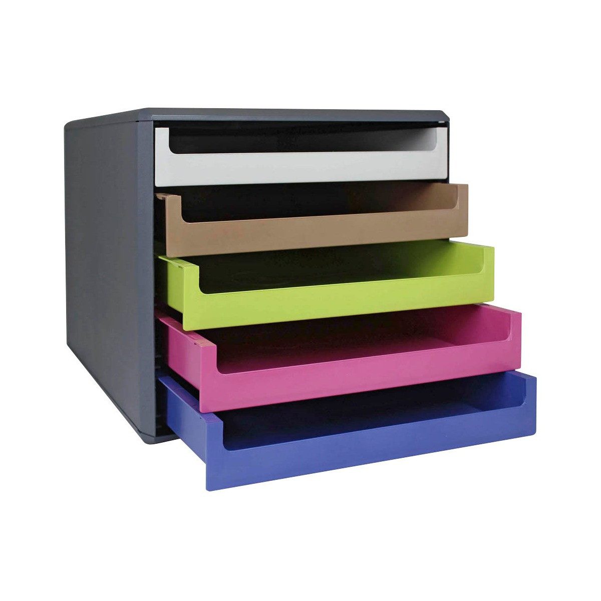 M&M Schubladenbox M&M Schubladenbox hellgrau, karamell, hellgrün, pink, blau
