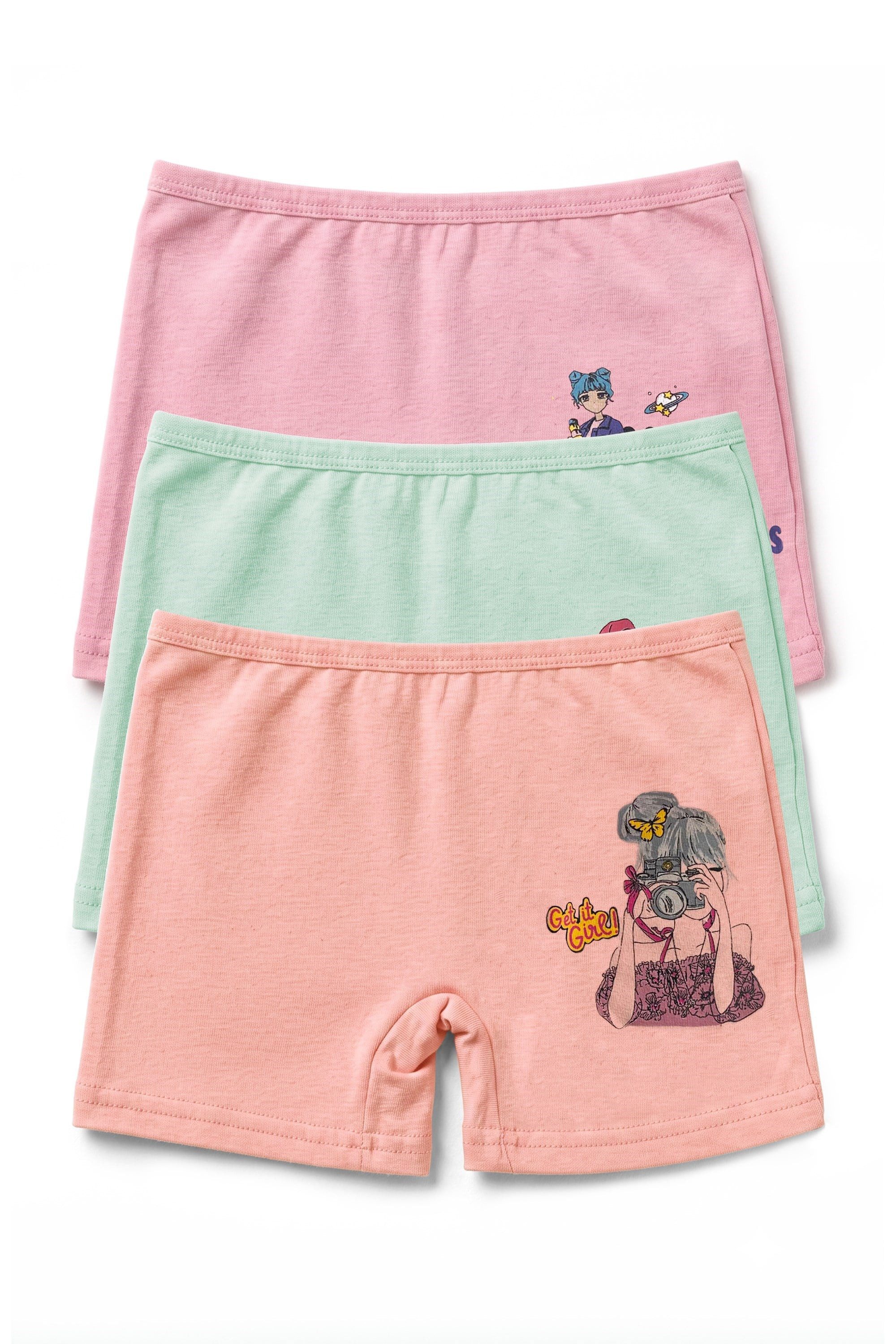 öts Unterkleid Öts Mädchen 3er-Pack Baumwoll Boxerset