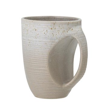 Bloomingville Tasse Taupe Tasse, grau 550ml Steingut große Kaffeetasse dänisches Design