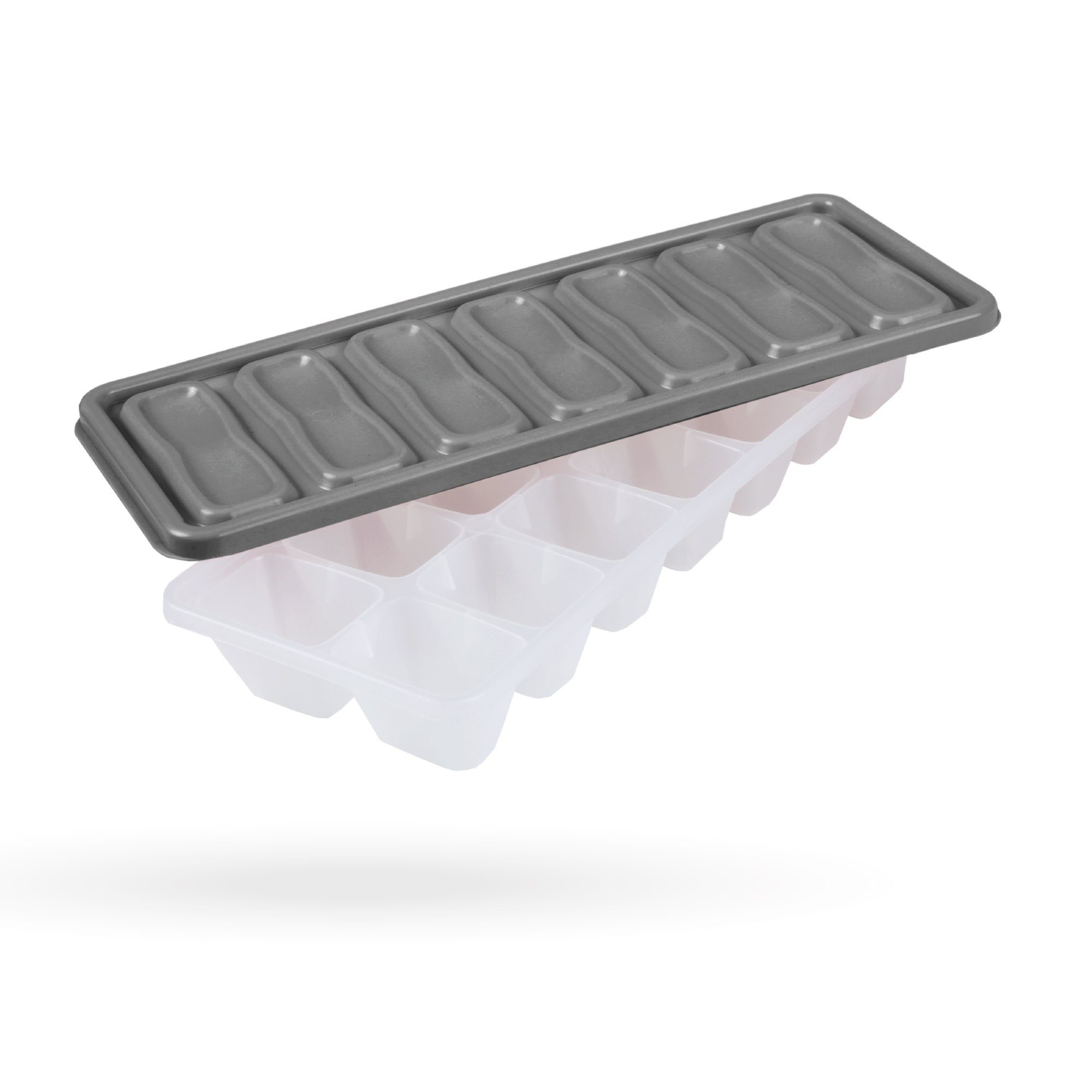 Pro Home Eiswürfelbehälter Eiswürfelform, Kunststoff, (4er Set, 4-tlg), Eiswürfelbox mit Deckel - Aufbewahrung für eiskalte Getränke