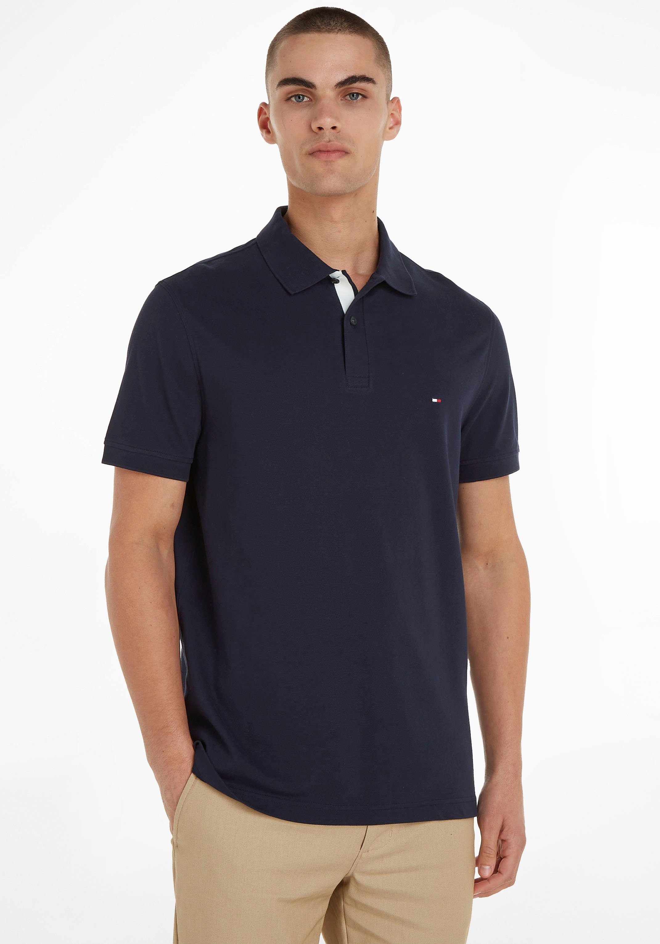 Tommy Hilfiger Poloshirt FLAG UNDER PLACKET REG POLO Desert Sky