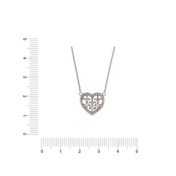 Smart Jewel Collier Mittelteil Herz mit Zirkonia Steinen, Silber 925