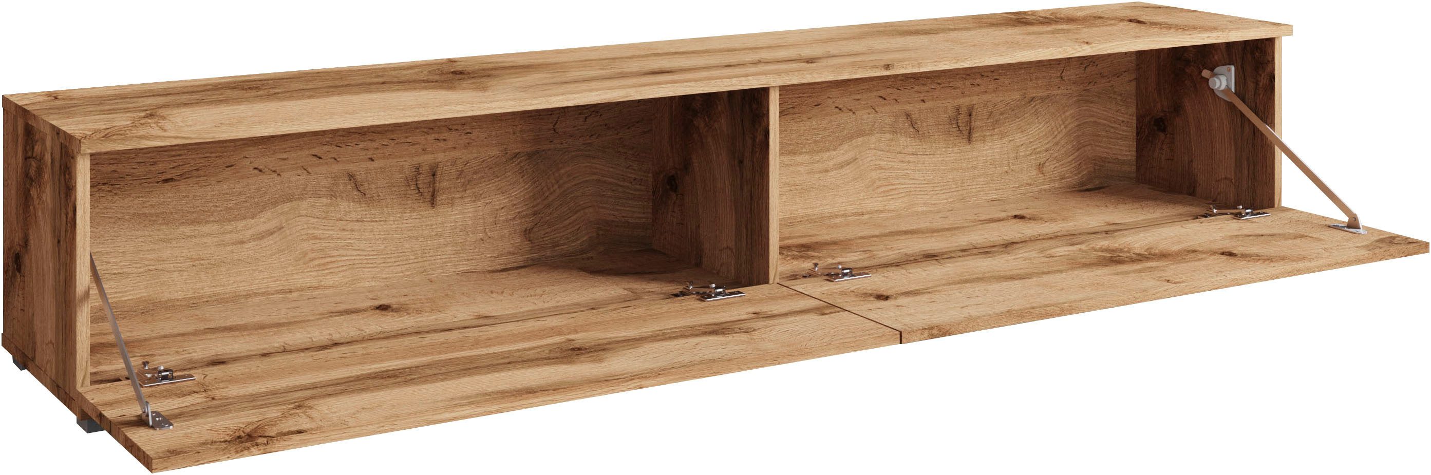 OTTO home Lowboard Kenia (1 St), 2 Klappen – flexibel hängend oder stehend montierbar