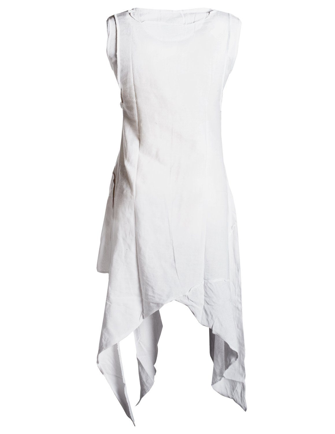 Vishes Zipfelkleid Asymmetrisches armloses Lagenlook Zipfelkleid günstig online kaufen