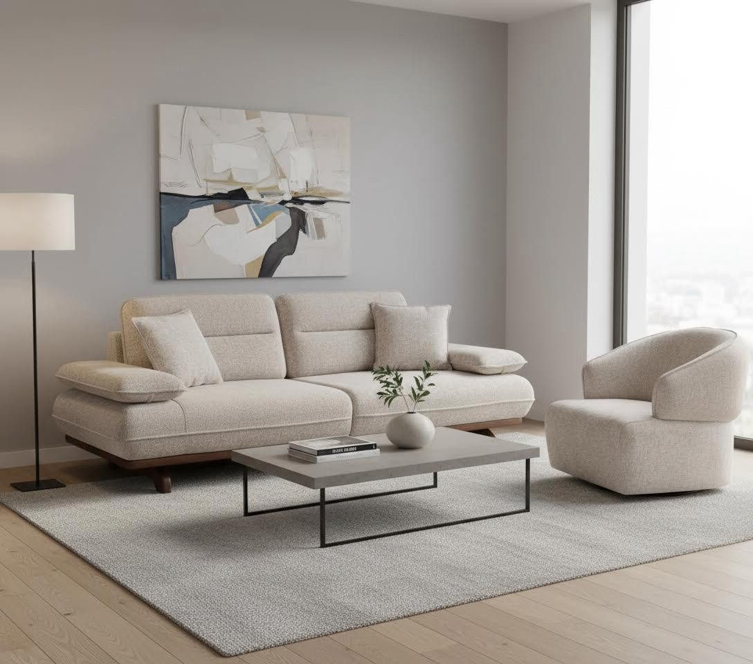 JVmoebel Stilvolles Wohnzimmer-Set mit 3+1-Sitzern im modernen Design, (2-tlg)