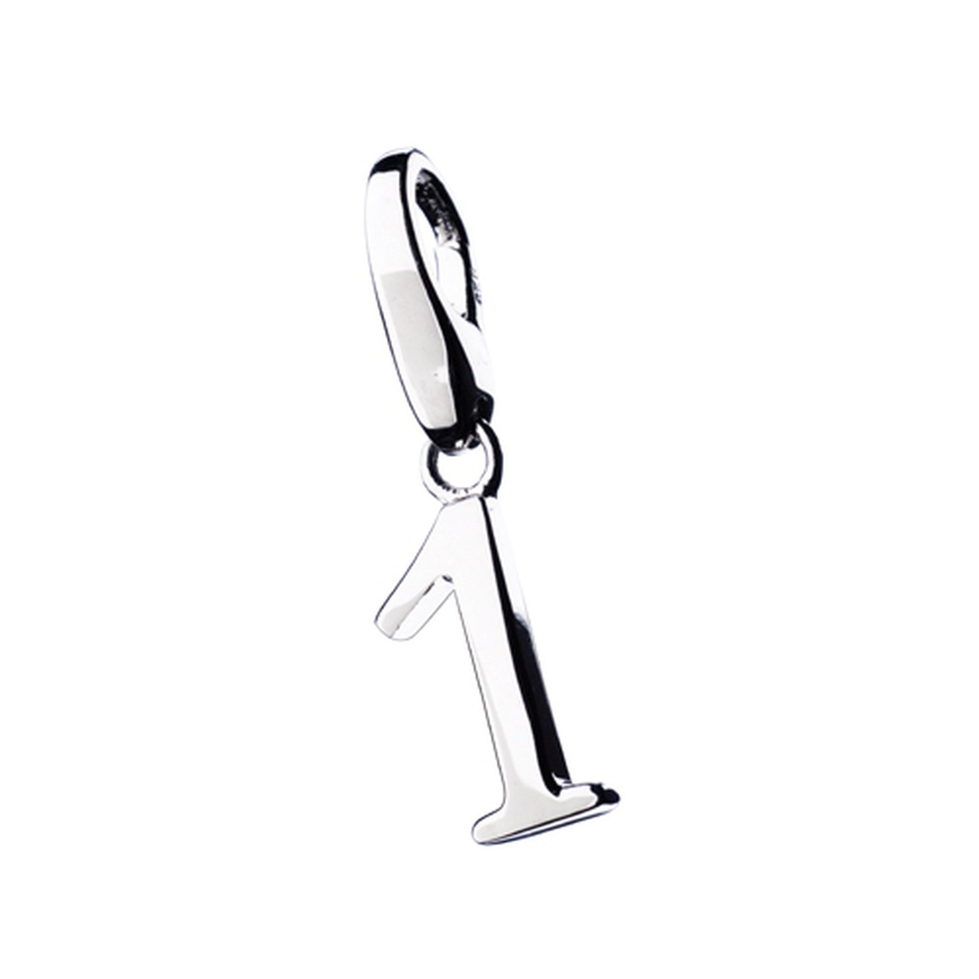 Charm-Einhänger Zahl 1, Silber 925