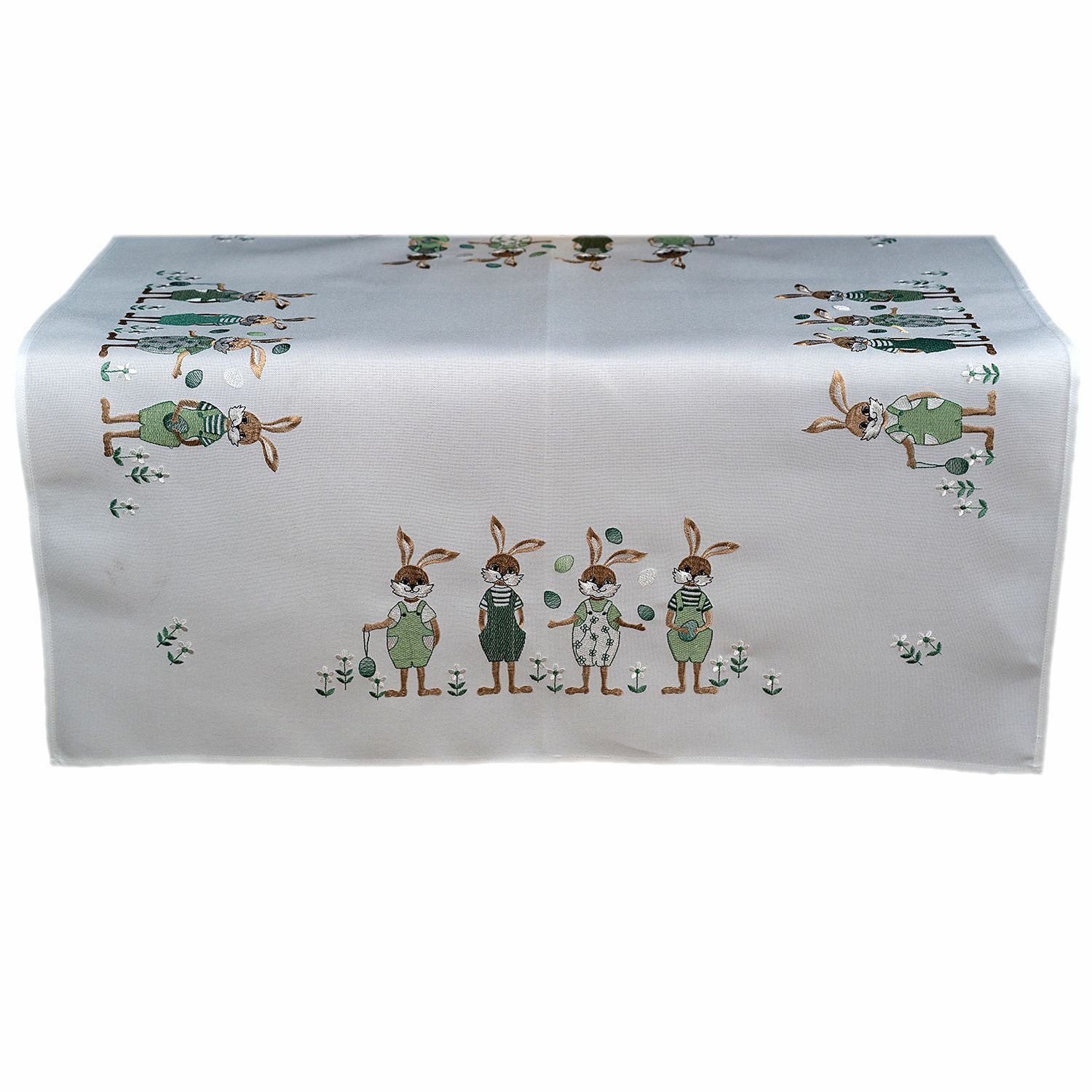 texpot Tischdecke Узкие скатерти Stickerei Hasenkinder Osterhasen Ostern (1-tlg)